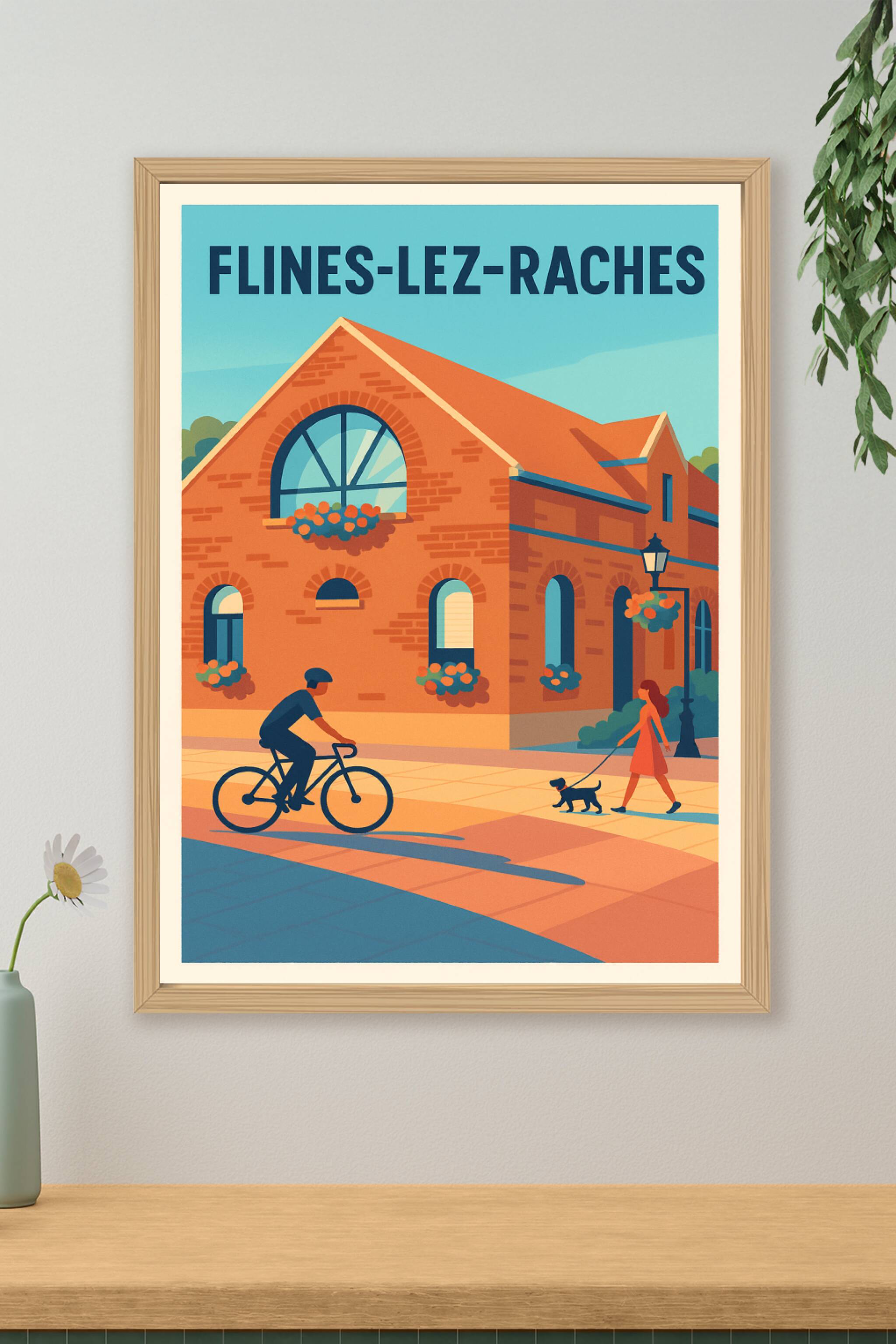 Affiche de Flines-lez-Raches - Charme et sérénité au fil des rues