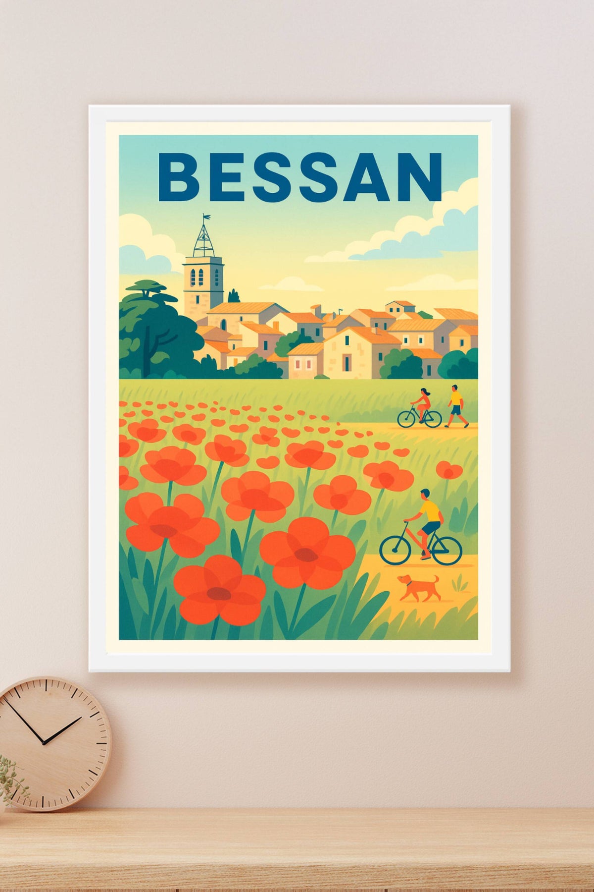 Affiche de Bessan - Un havre de paix fleuri au cœur de l'Hérault
