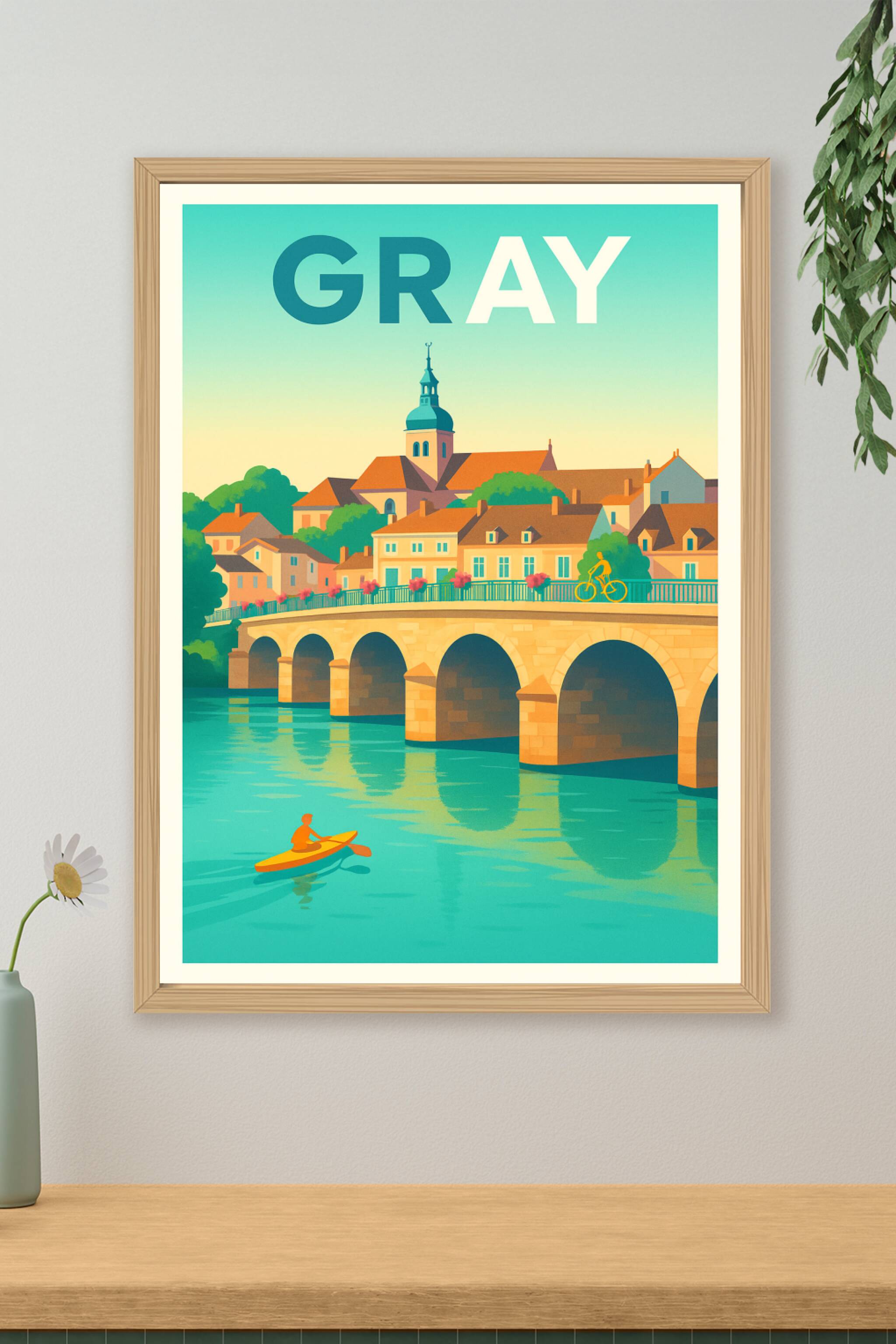 Affiche de Gray - Charme et sérénité au fil de l'eau