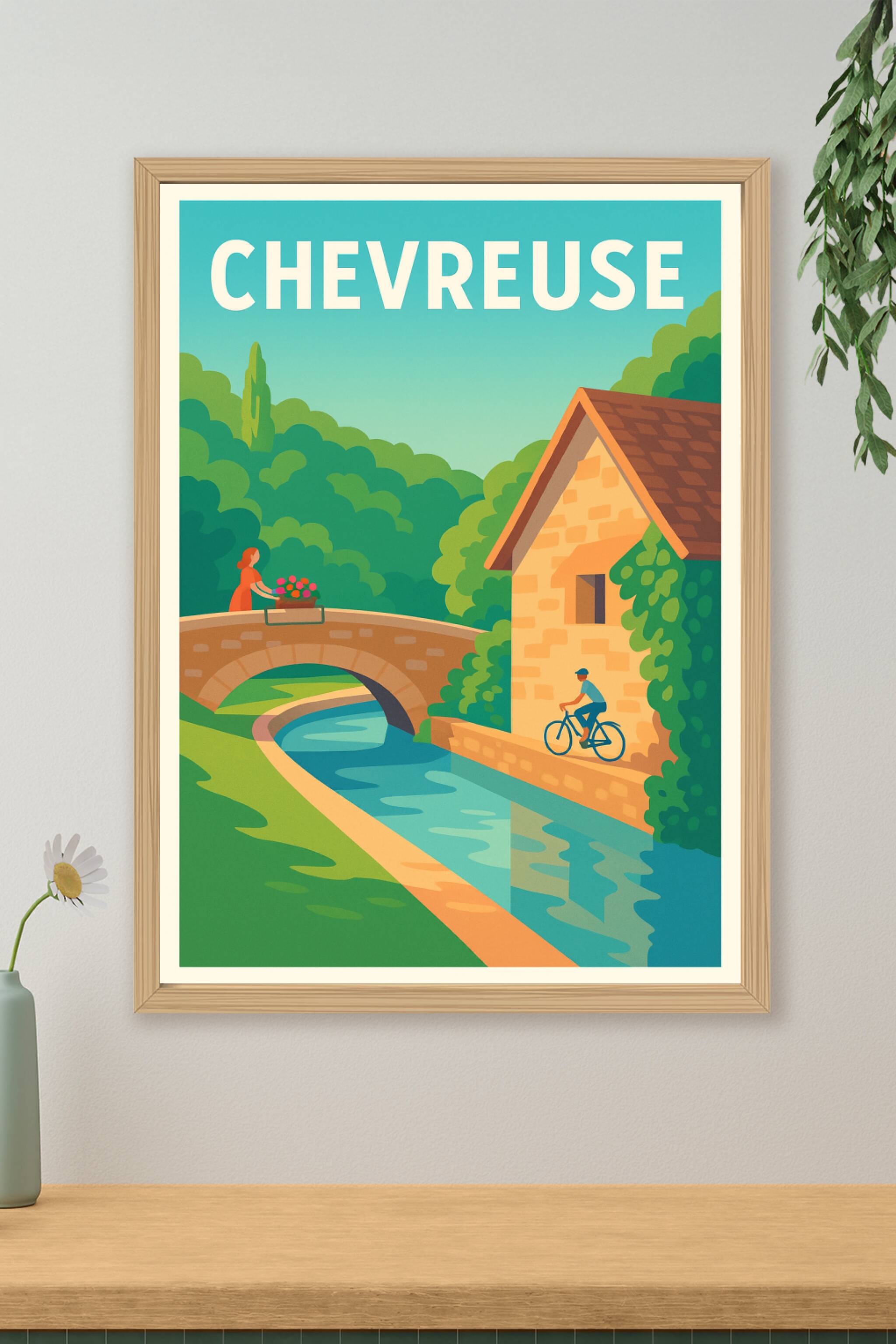 Affiche de Chevreuse - Harmonie bucolique entre nature et patrimoine