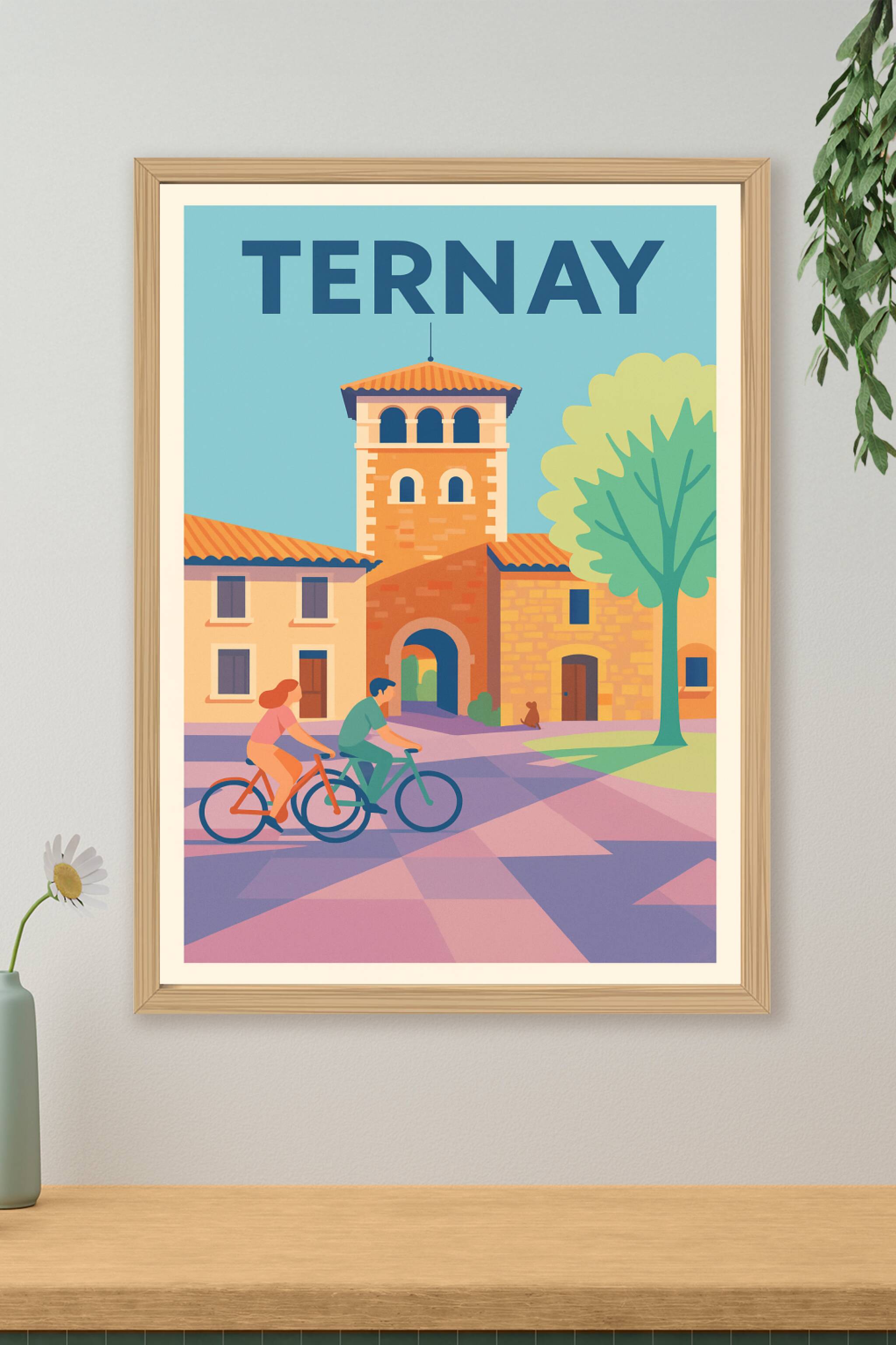 Affiche de Ternay - Charme et douceur à vélo