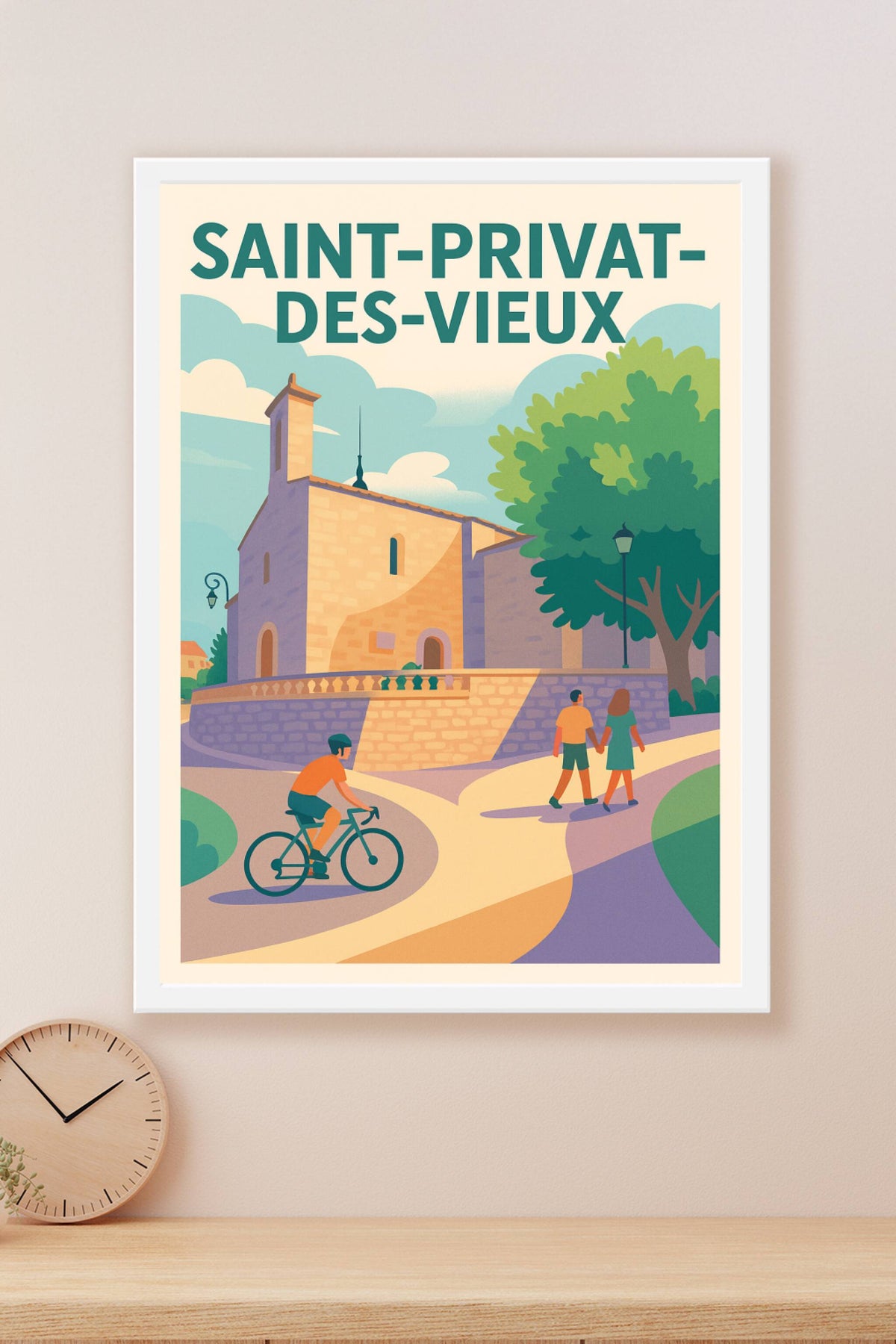Affiche de Saint-Privat-des-Vieux - Charme et douceur d'un village ensoleillé