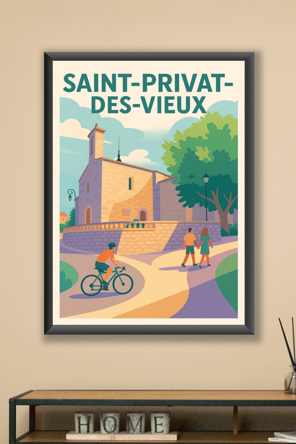 Affiche de Saint-Privat-des-Vieux - Charme et douceur d'un village ensoleillé
