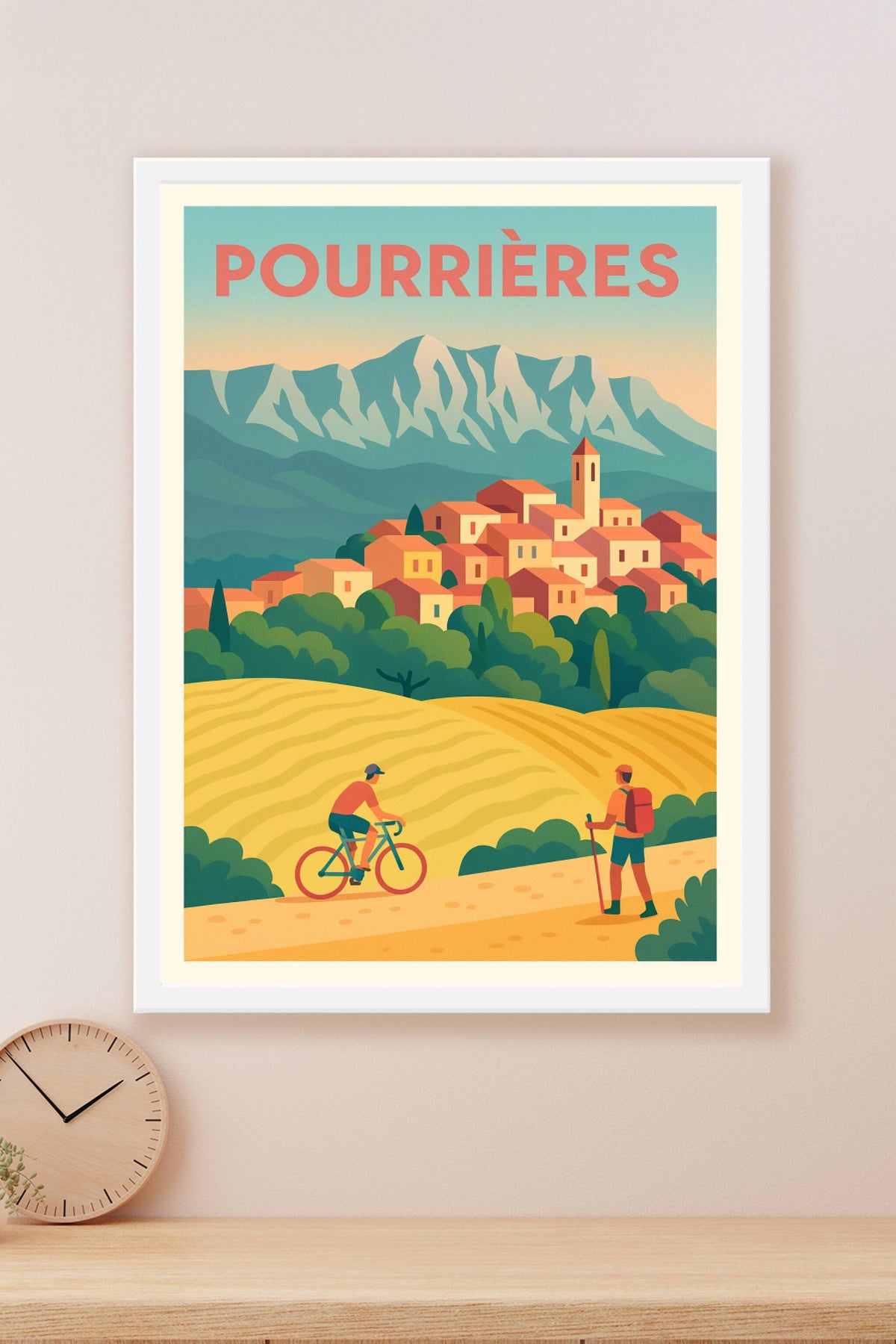 Affiche de Pourrières - Charme pittoresque entre nature et village