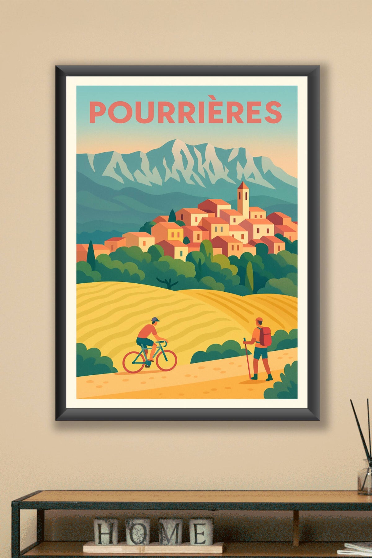 Affiche de Pourrières - Charme pittoresque entre nature et village
