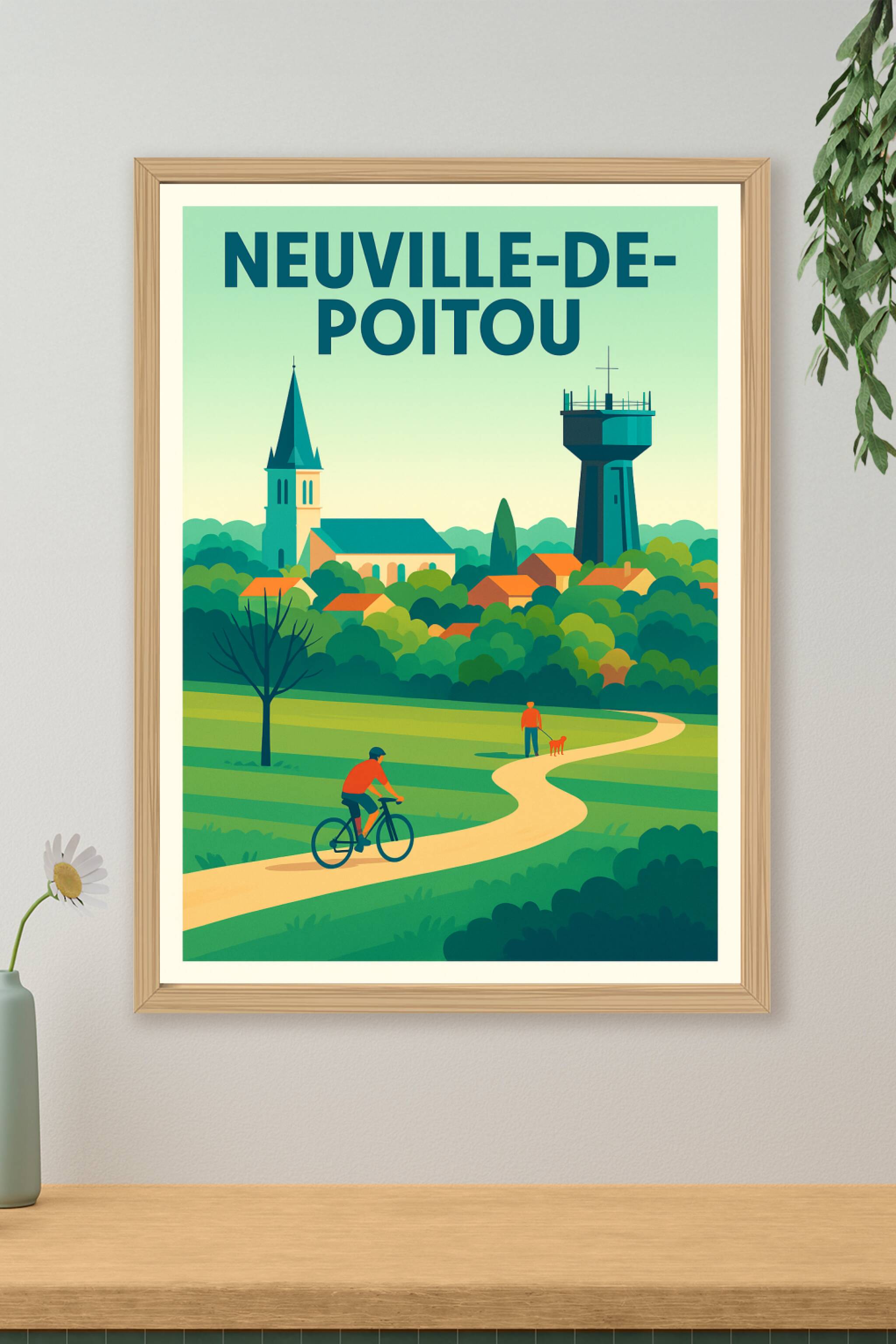 Affiche de Neuville-de-Poitou - Charme paisible et nature préservée