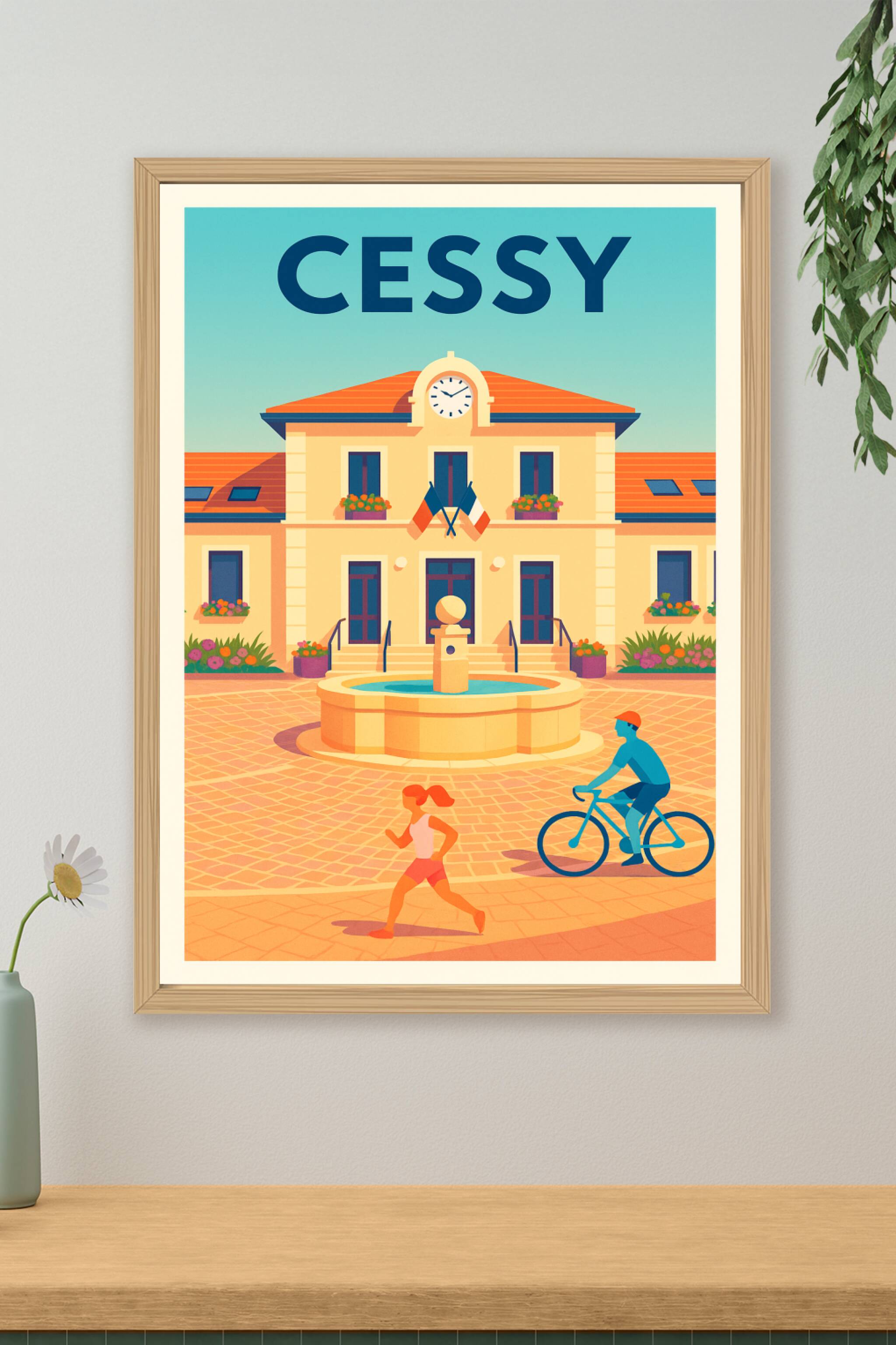 Affiche de Cessy - L'Esprit Paisible du Village