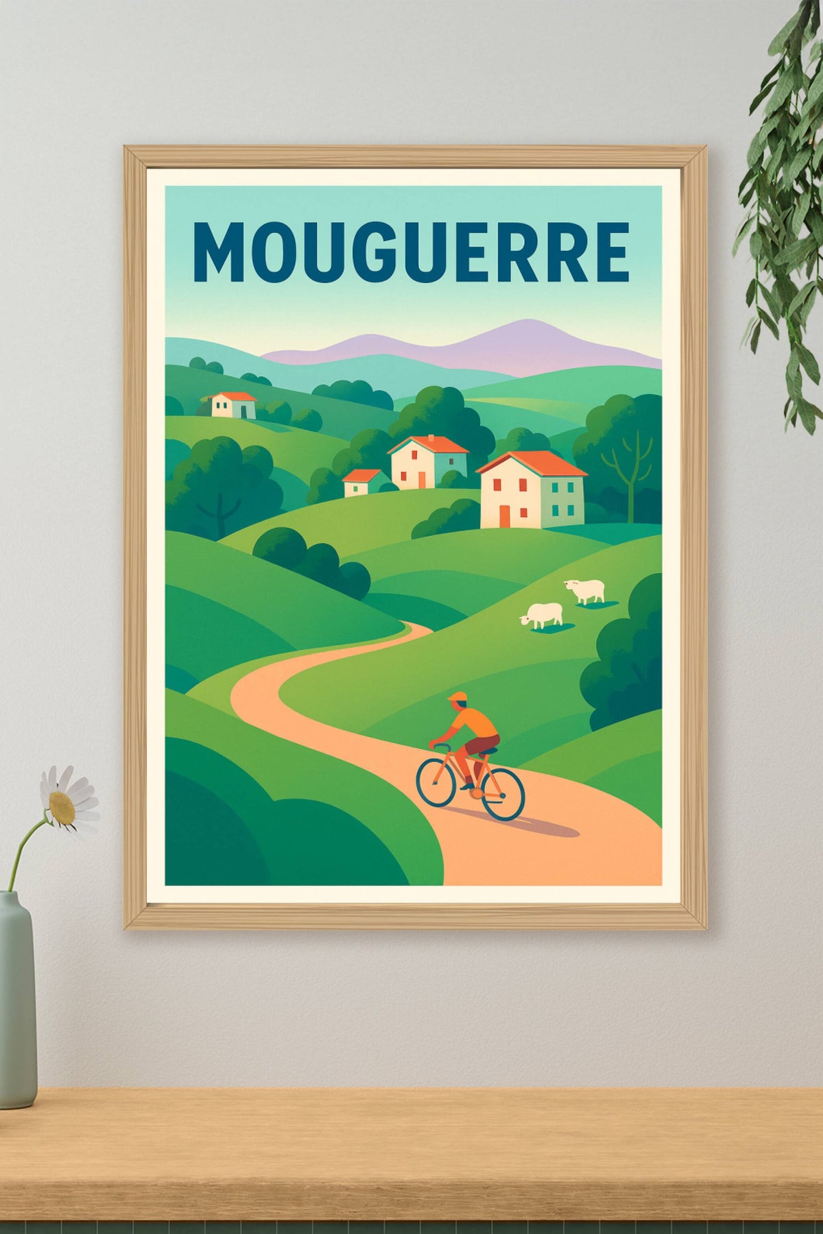 Affiche de Mouguerre - Échappée bucolique à vélo