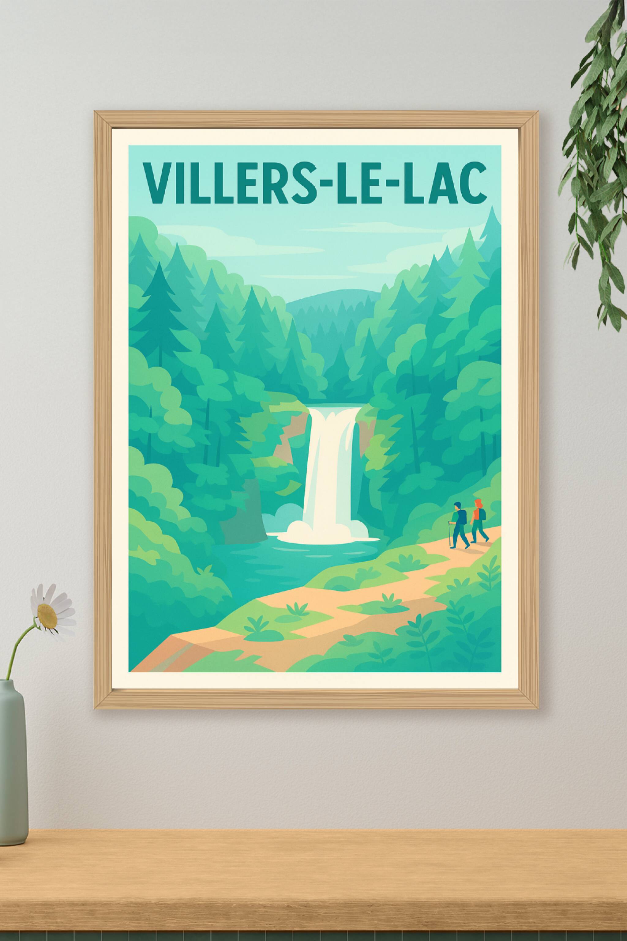 Affiche de Villers-le-Lac - Évasion Nature et Cascades Imposantes