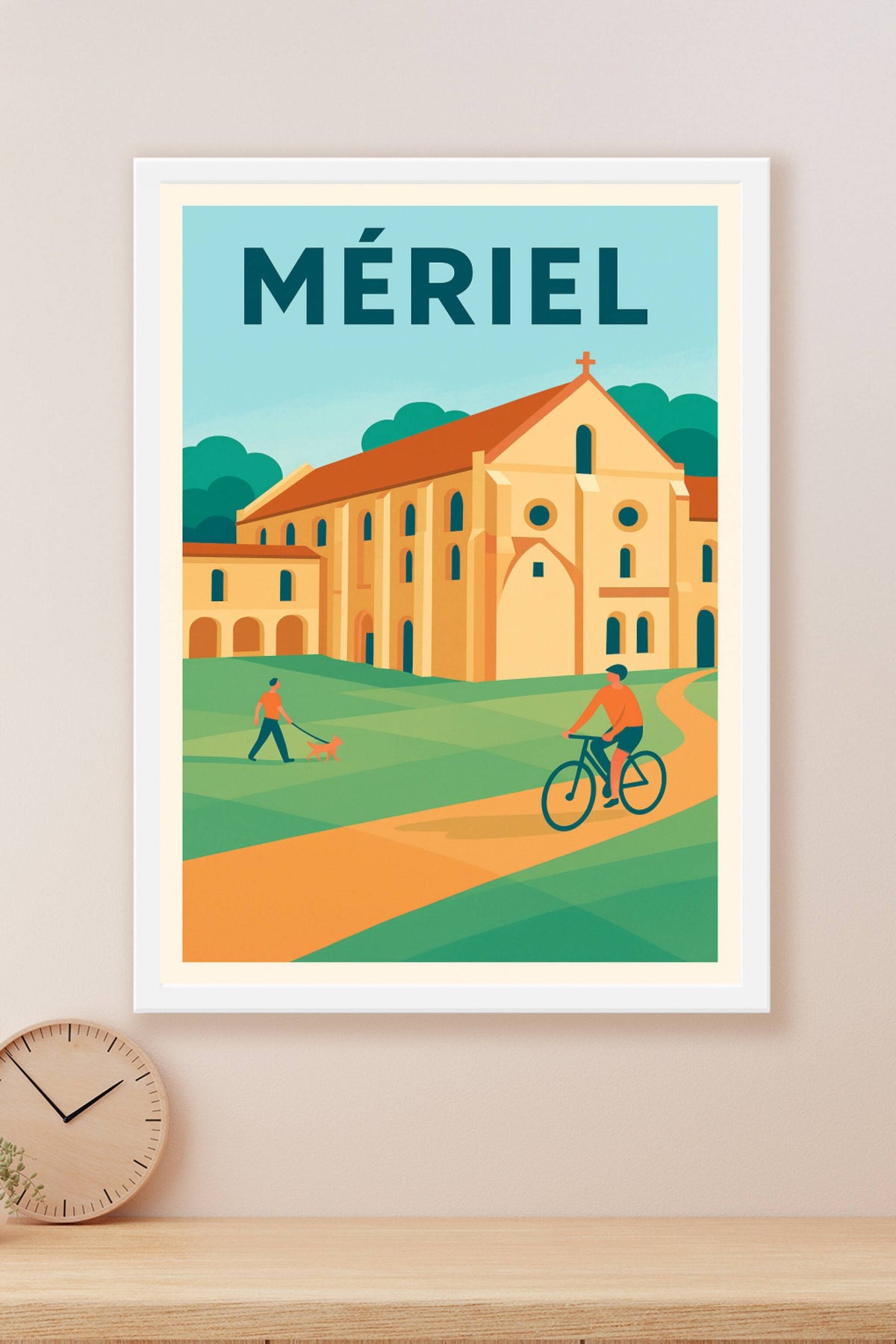 Affiche de Mériel - L'élégance tranquille d'une ville historique