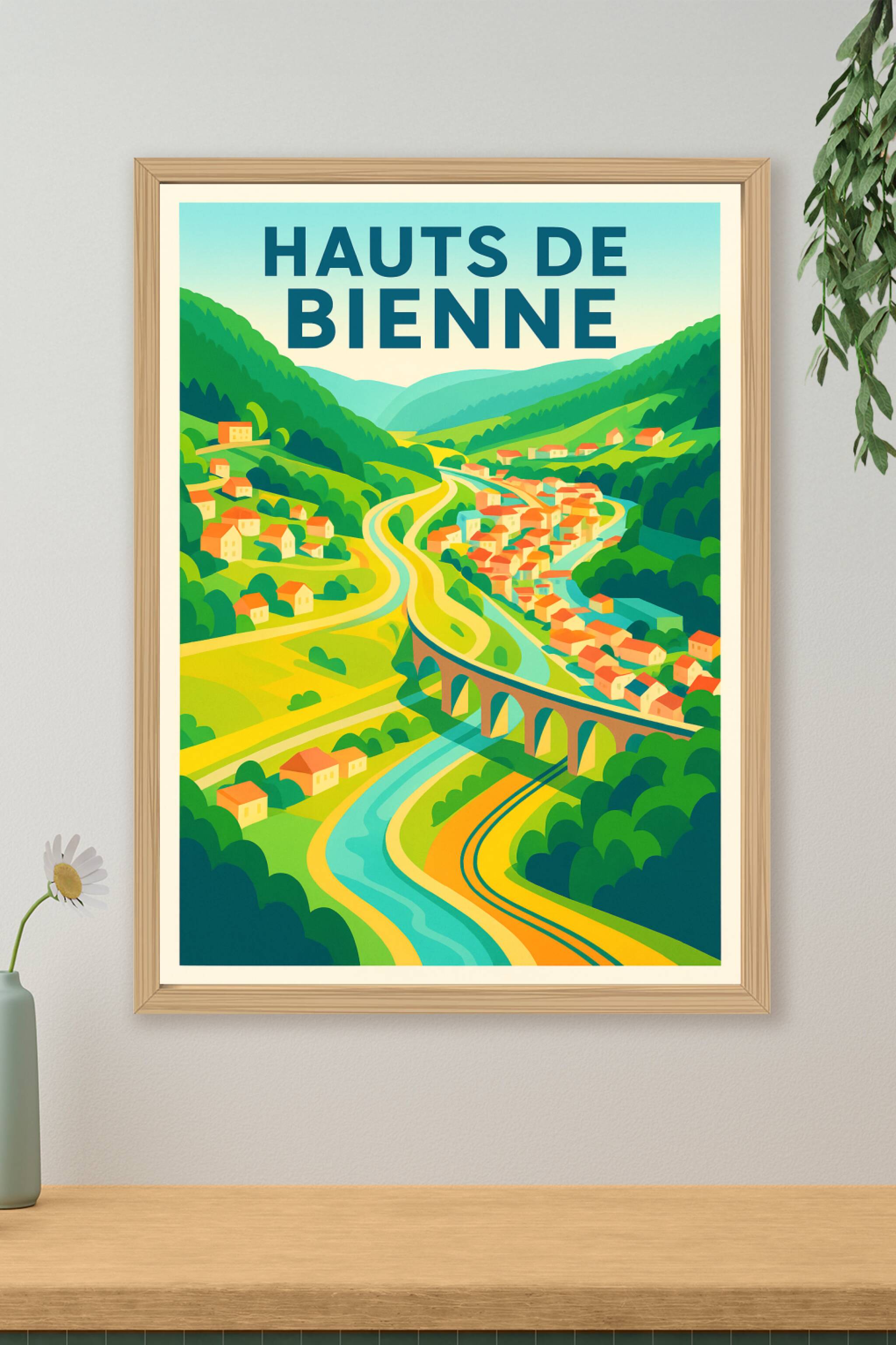 Affiche de Hauts de Bienne - Charme naturel et paysages apaisants