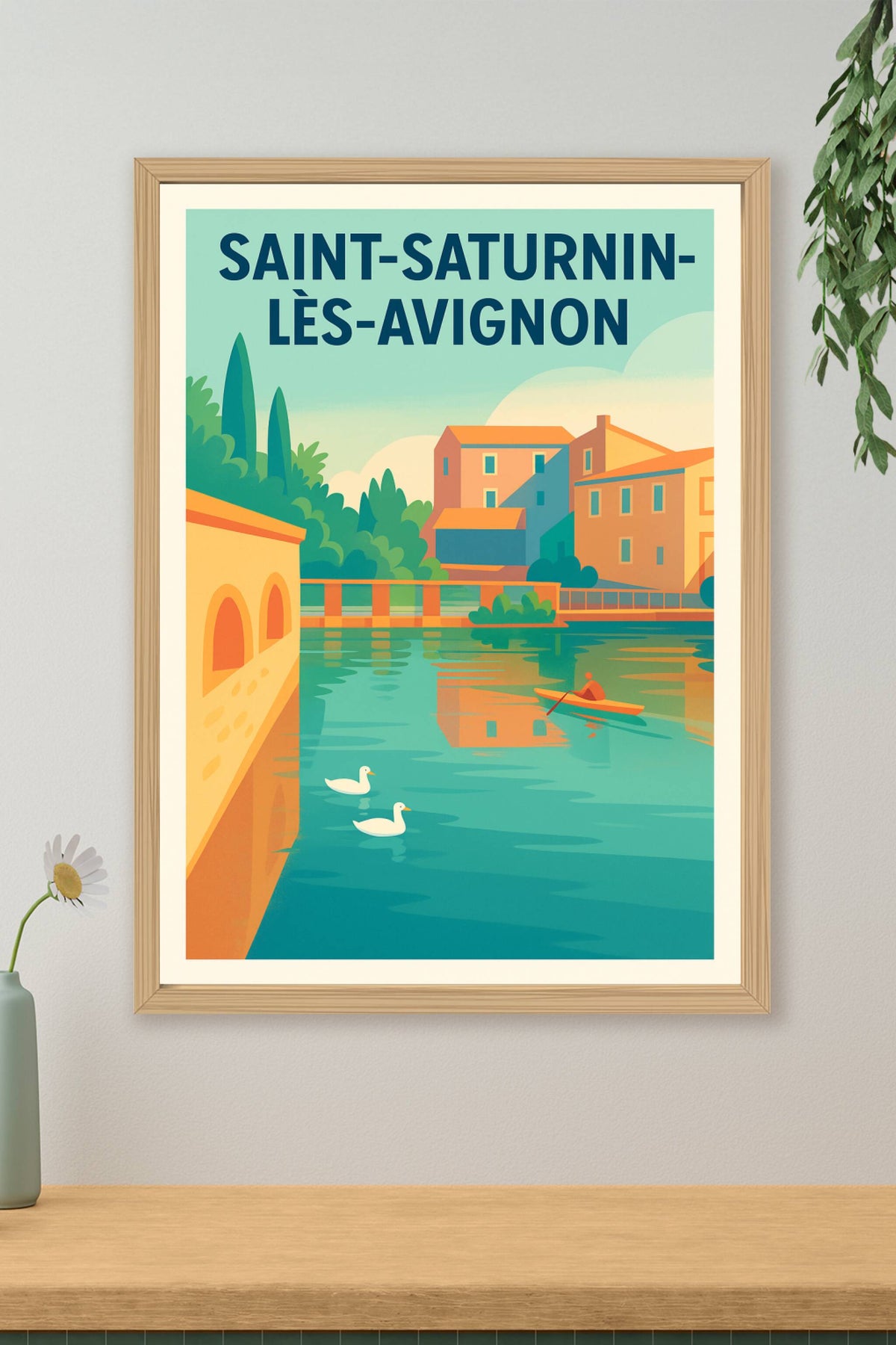 Affiche de Saint-Saturnin-lès-Avignon - Sérénité au fil de l'eau