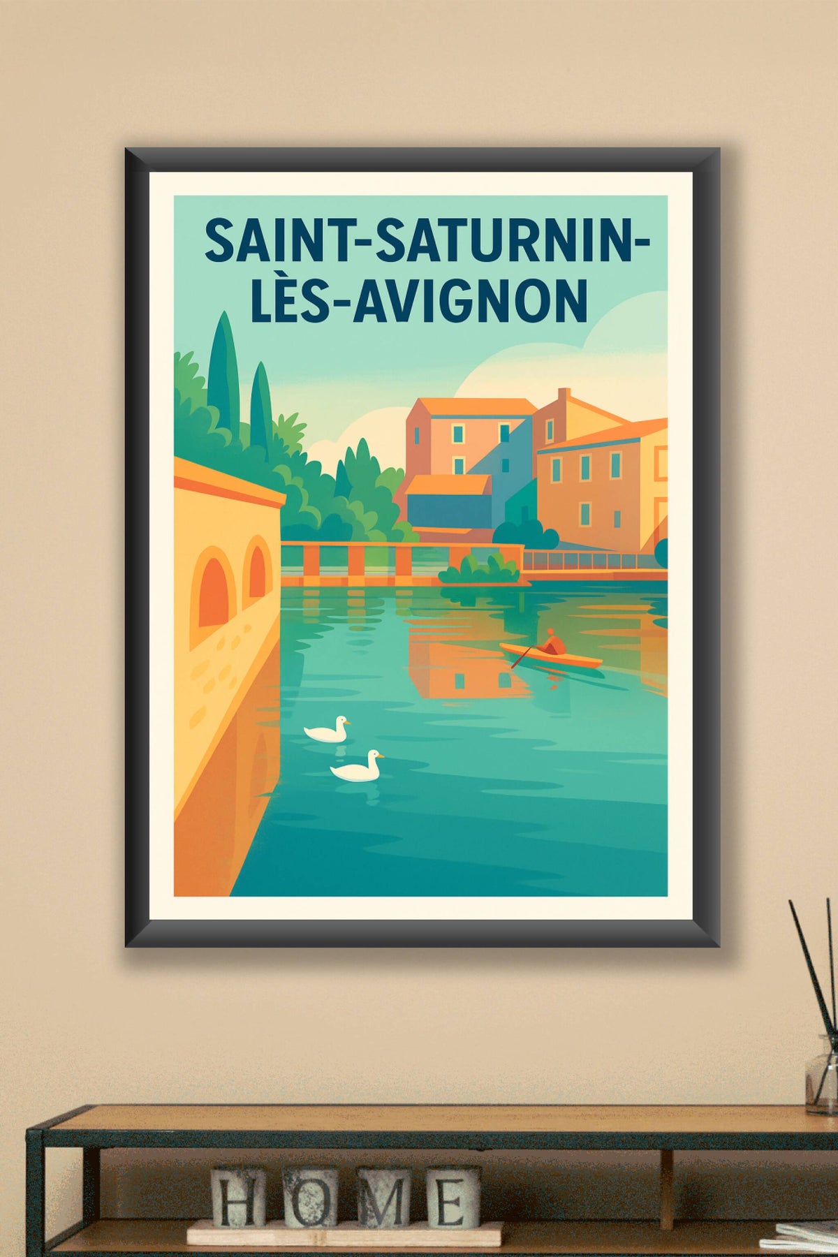 Affiche de Saint-Saturnin-lès-Avignon - Sérénité au fil de l'eau