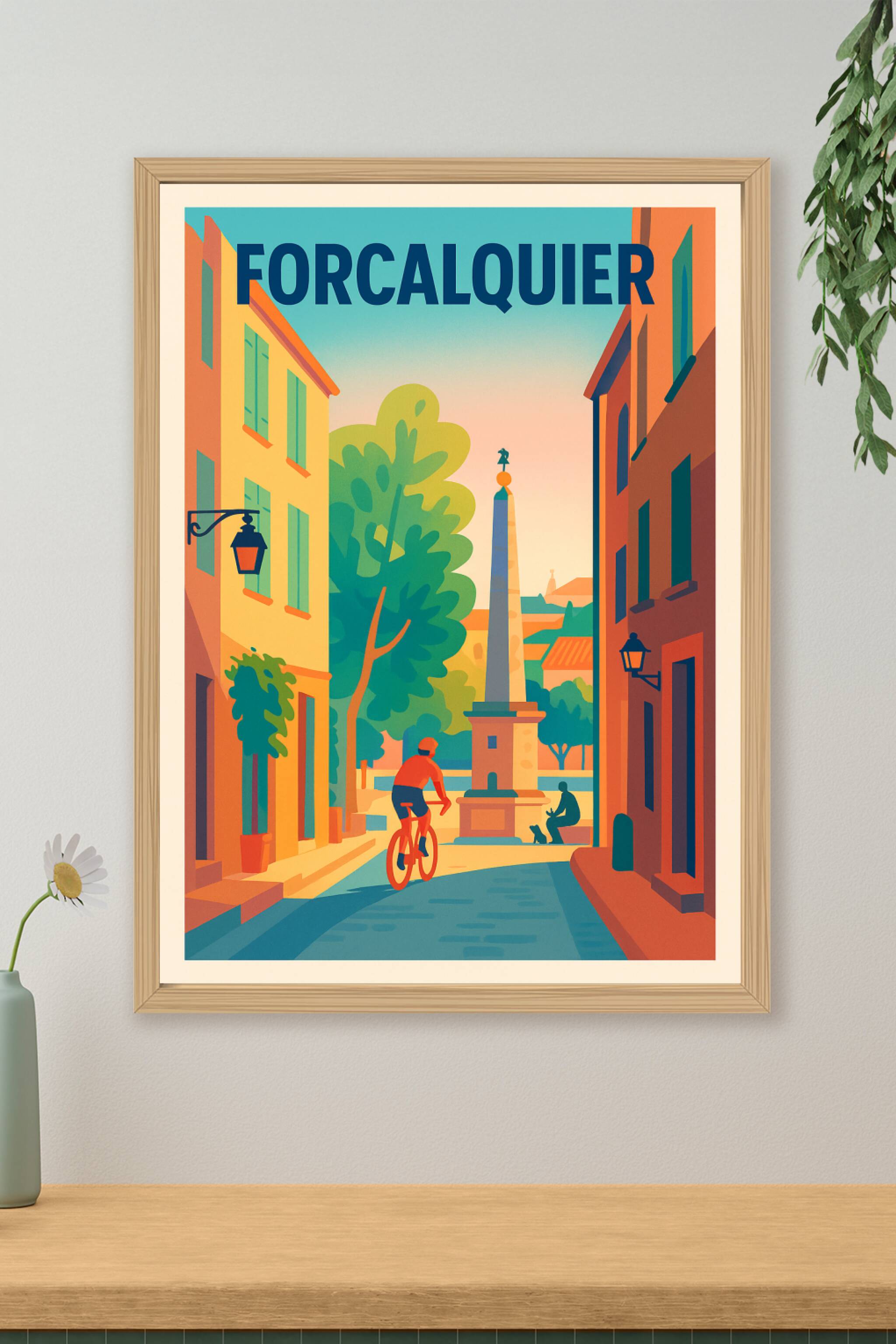 Affiche de Forcalquier - L'harmonie paisible du Sud-Provence