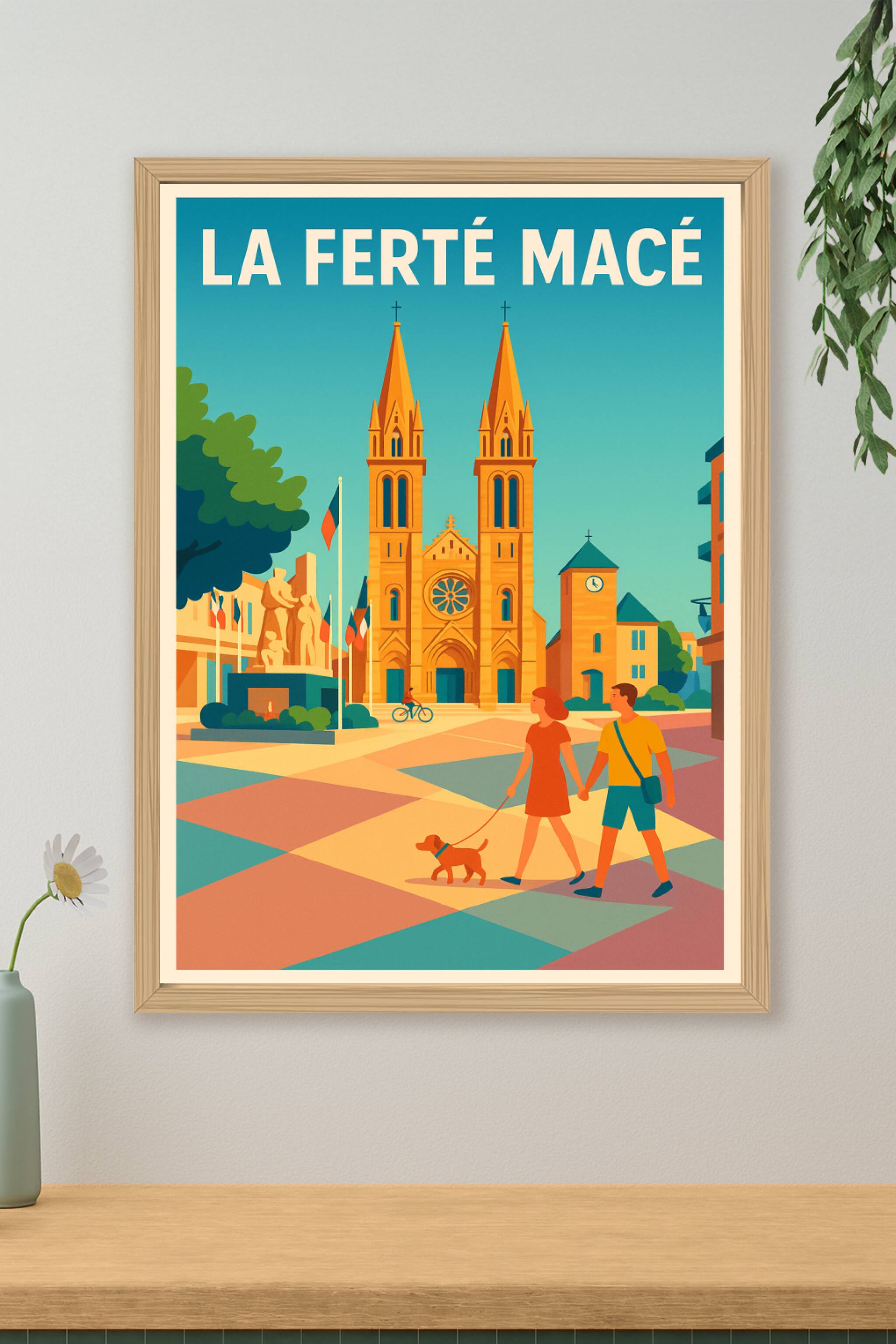 Affiche de La Ferté Macé - Charme architectural et ambiance conviviale