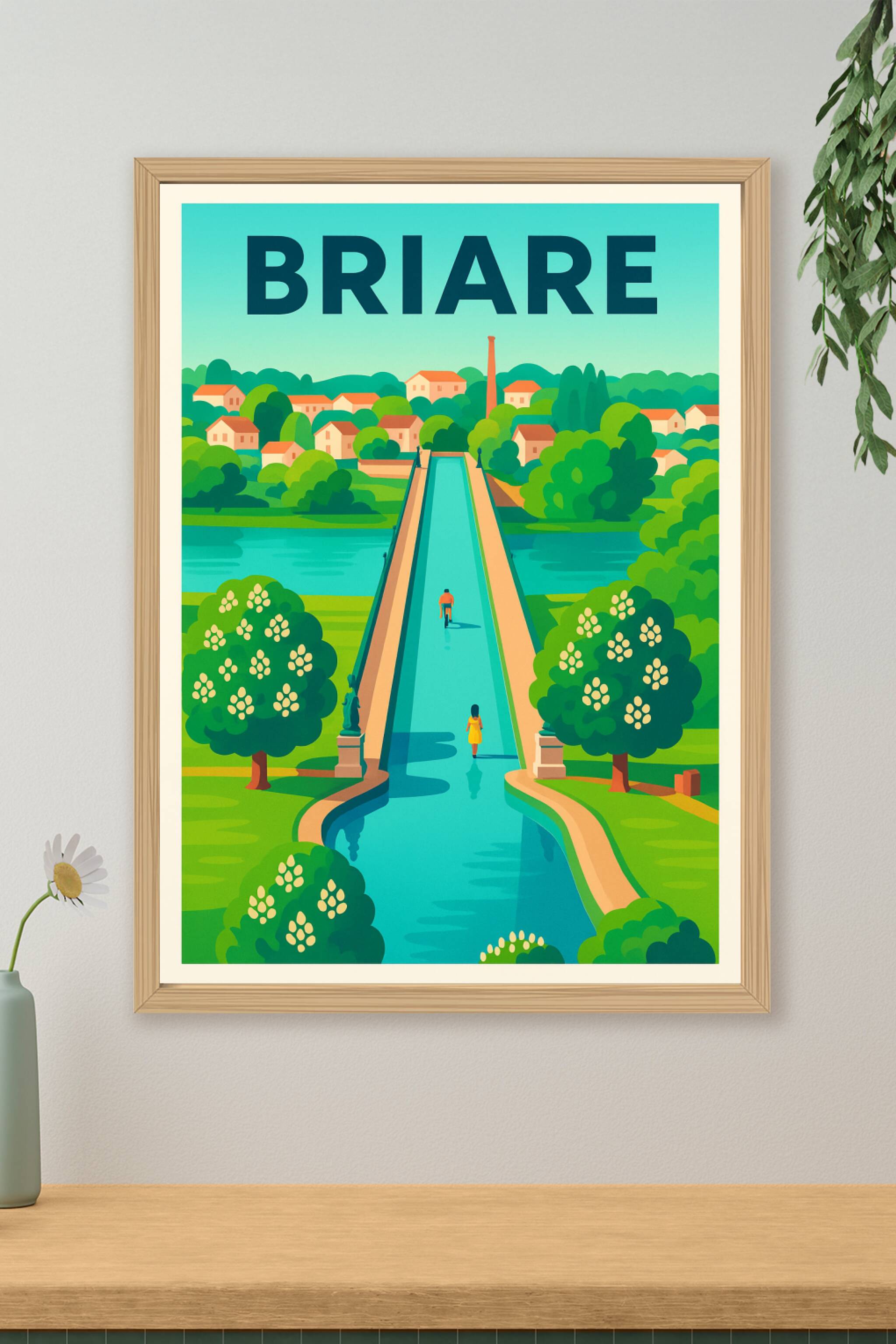 Affiche de Briare - L'élégance du canal en pleine nature