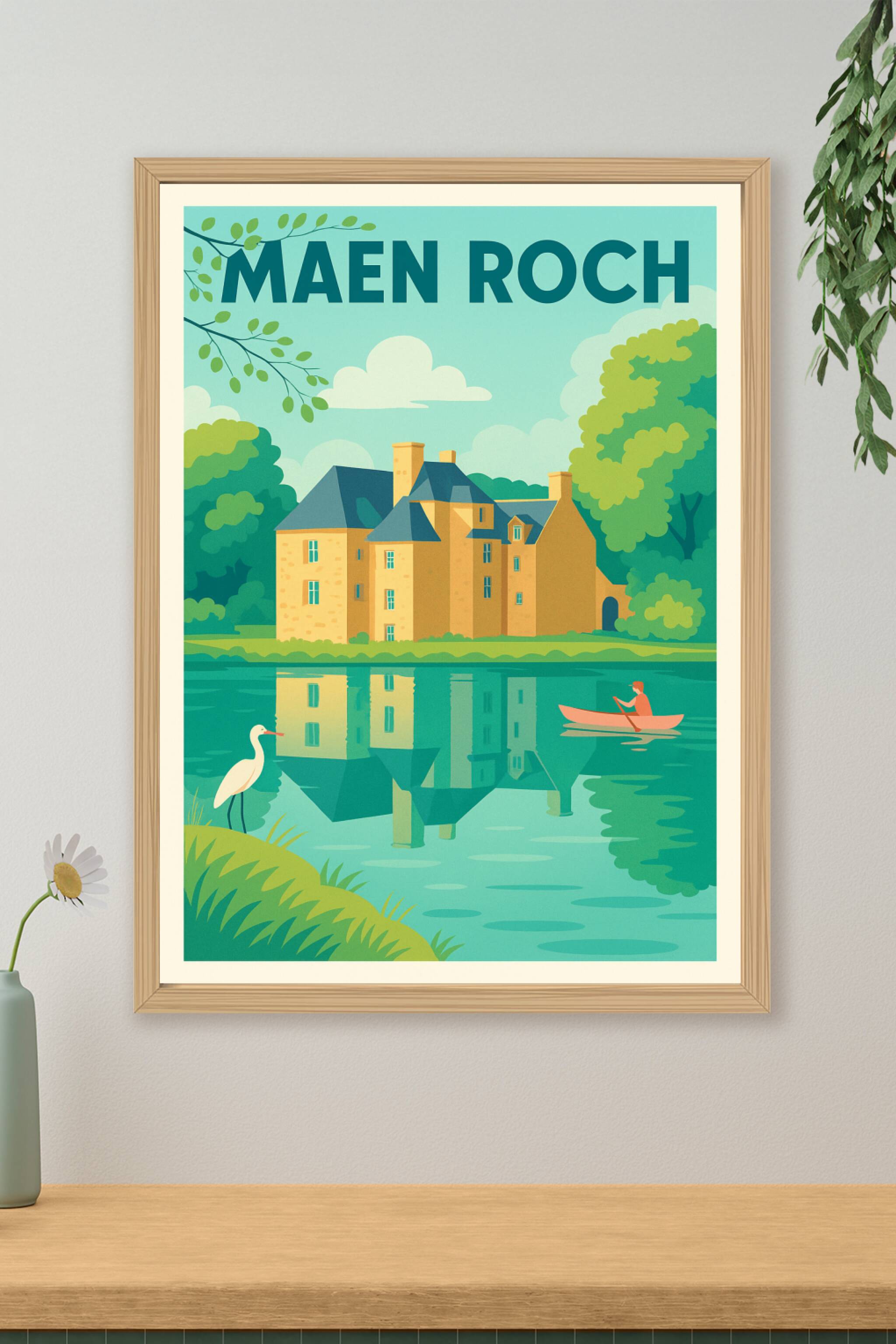 Affiche de Maen Roch - Sérénité au Château au Bord de l'Eau