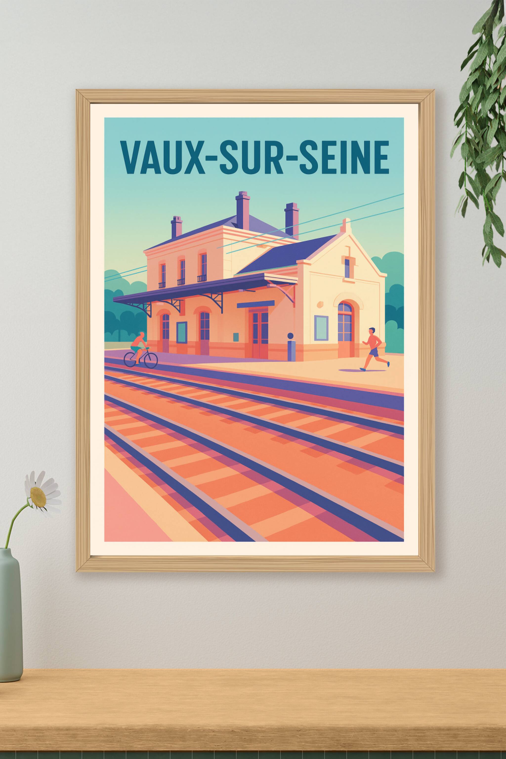 Affiche de Vaux-sur-Seine - Charme et sérénité en bord de voie ferrée