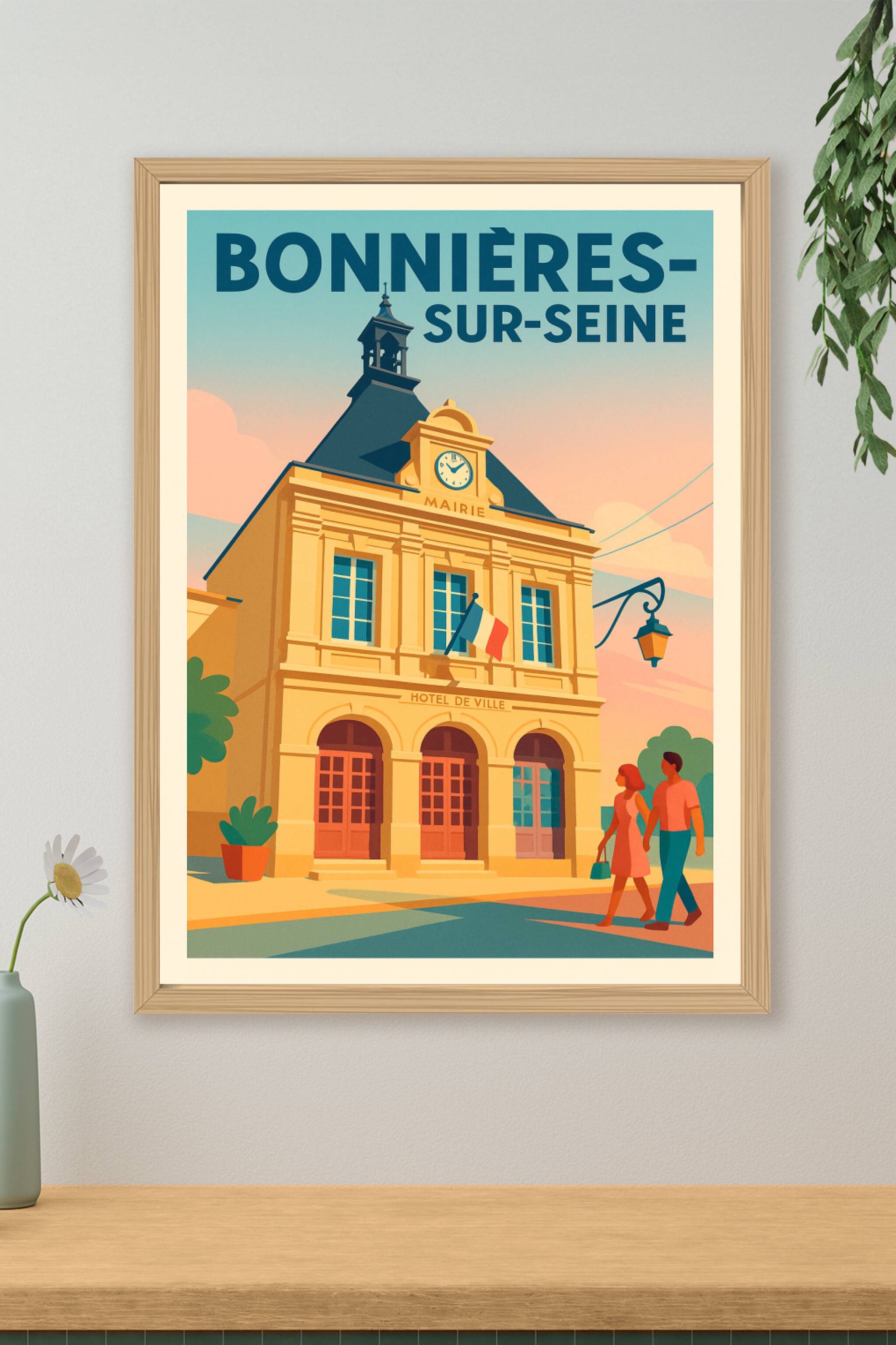 Affiche de Bonnières-sur-Seine - Charme et élégance à la mairie