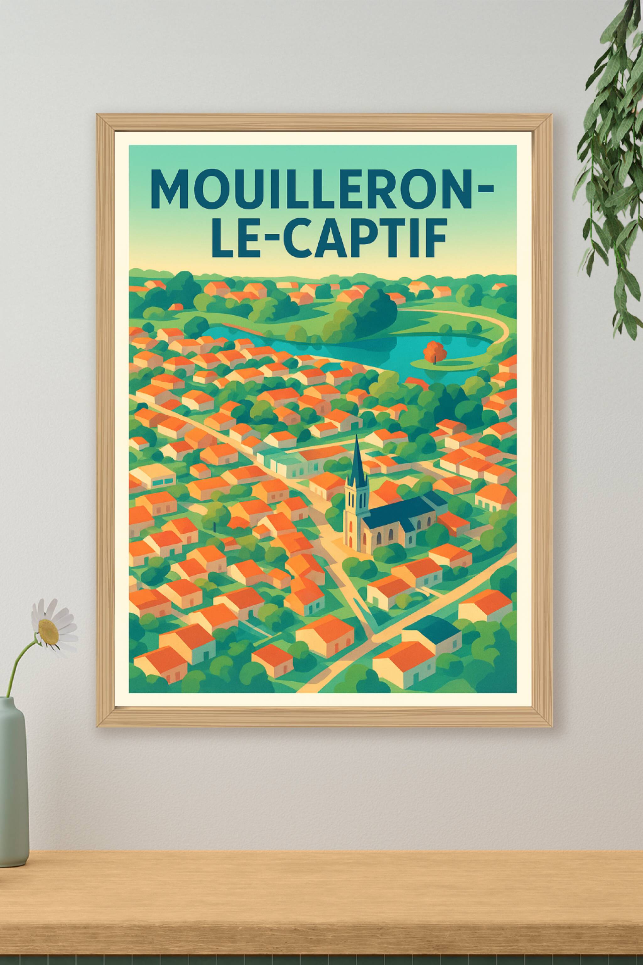 Affiche de Mouilleron-le-Captif - Vue pittoresque et colorée