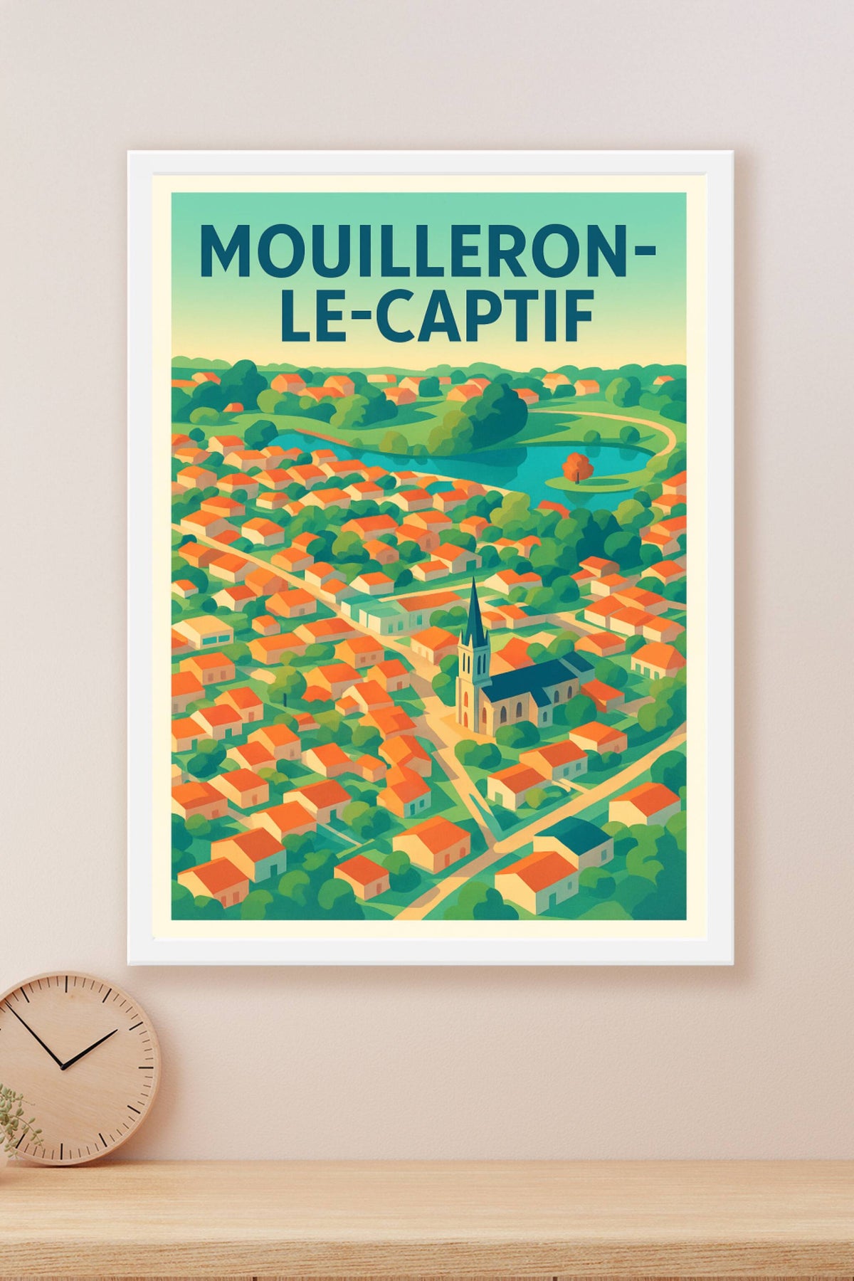 Affiche de Mouilleron-le-Captif - Vue pittoresque et colorée