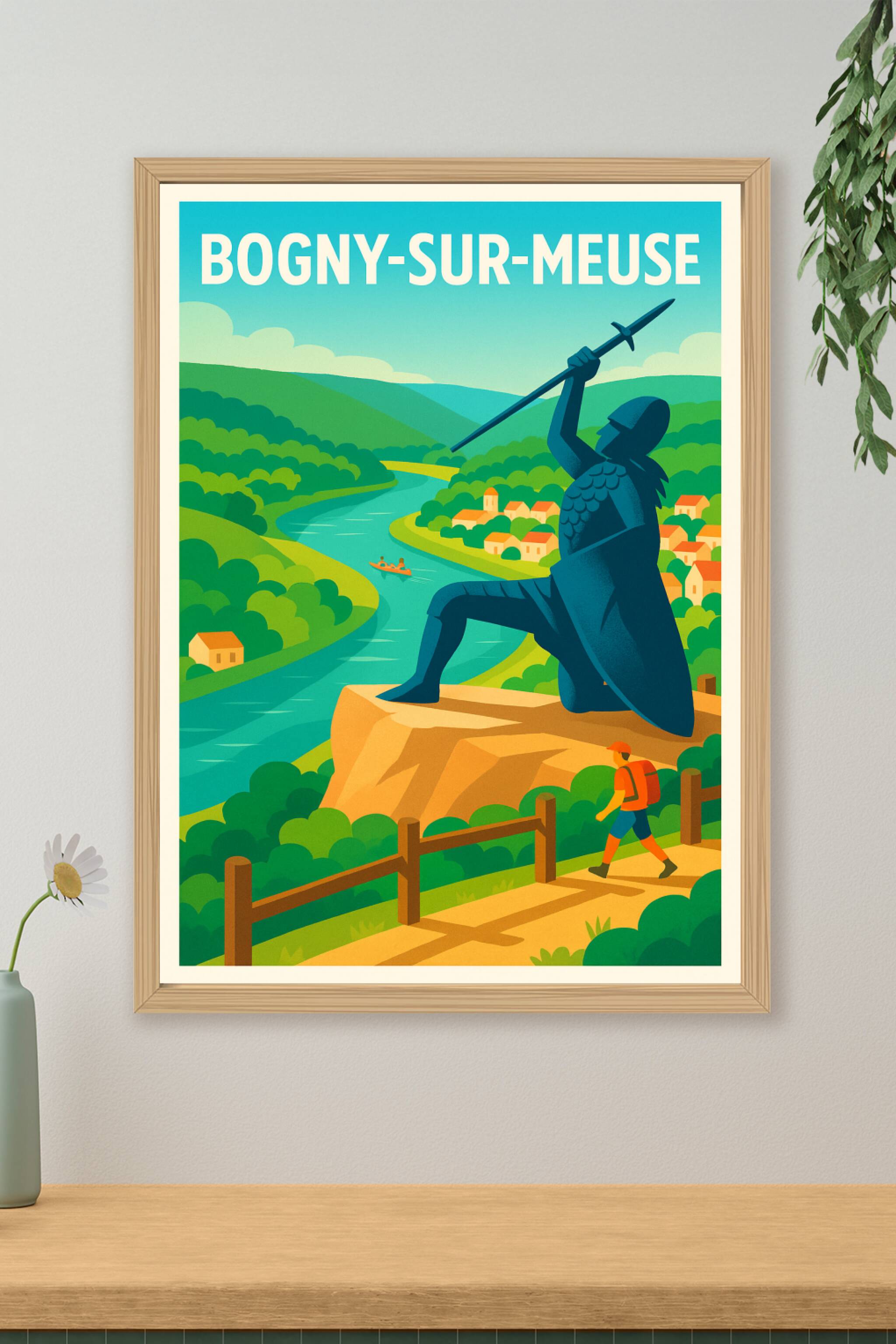 Affiche de Bogny-sur-Meuse - Le Géant de la Meuse et ses paysages enchanteurs