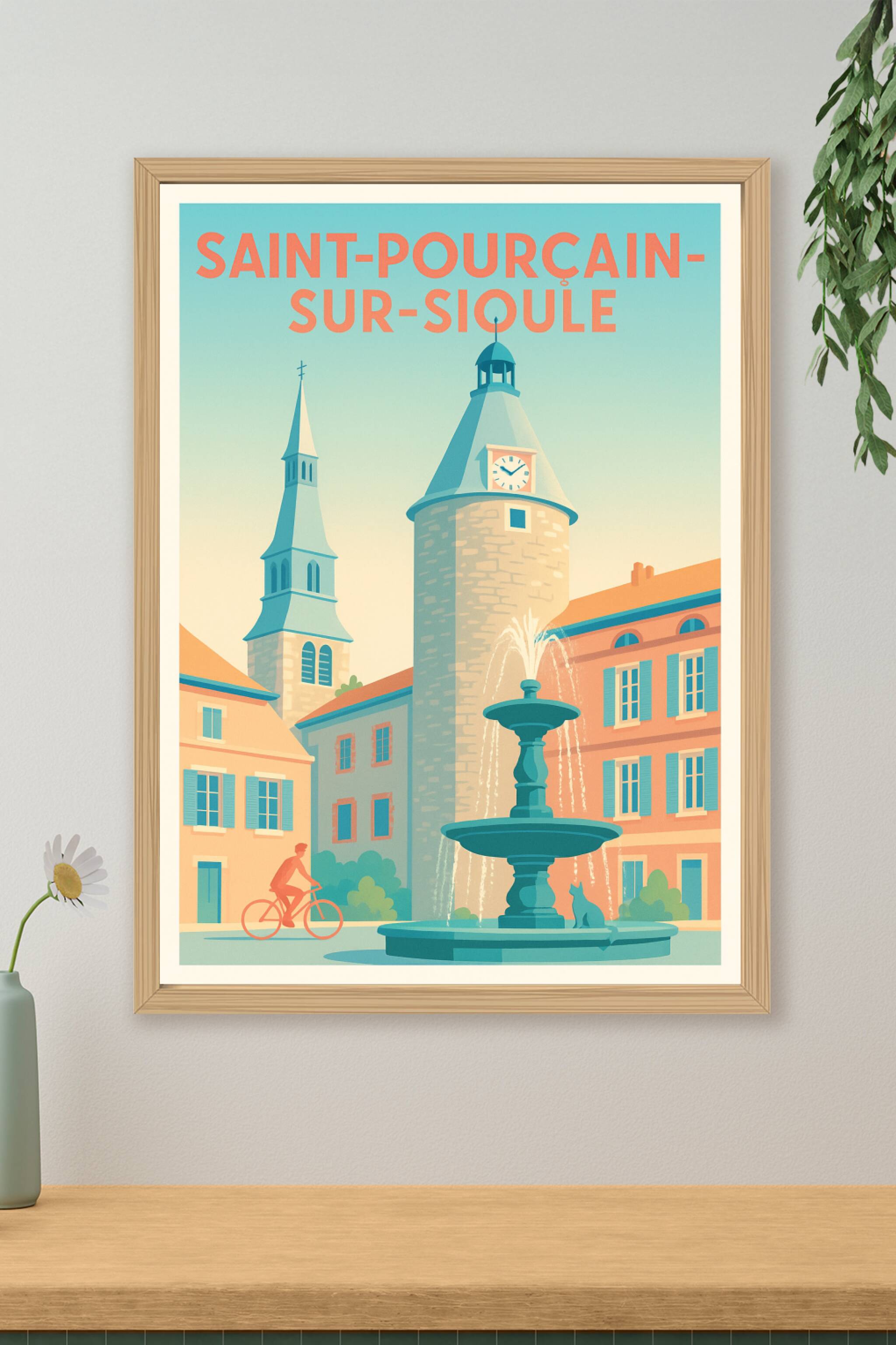 Affiche de Saint-Pourçain-sur-Sioule - Charme et sérénité au cœur de l'Allier
