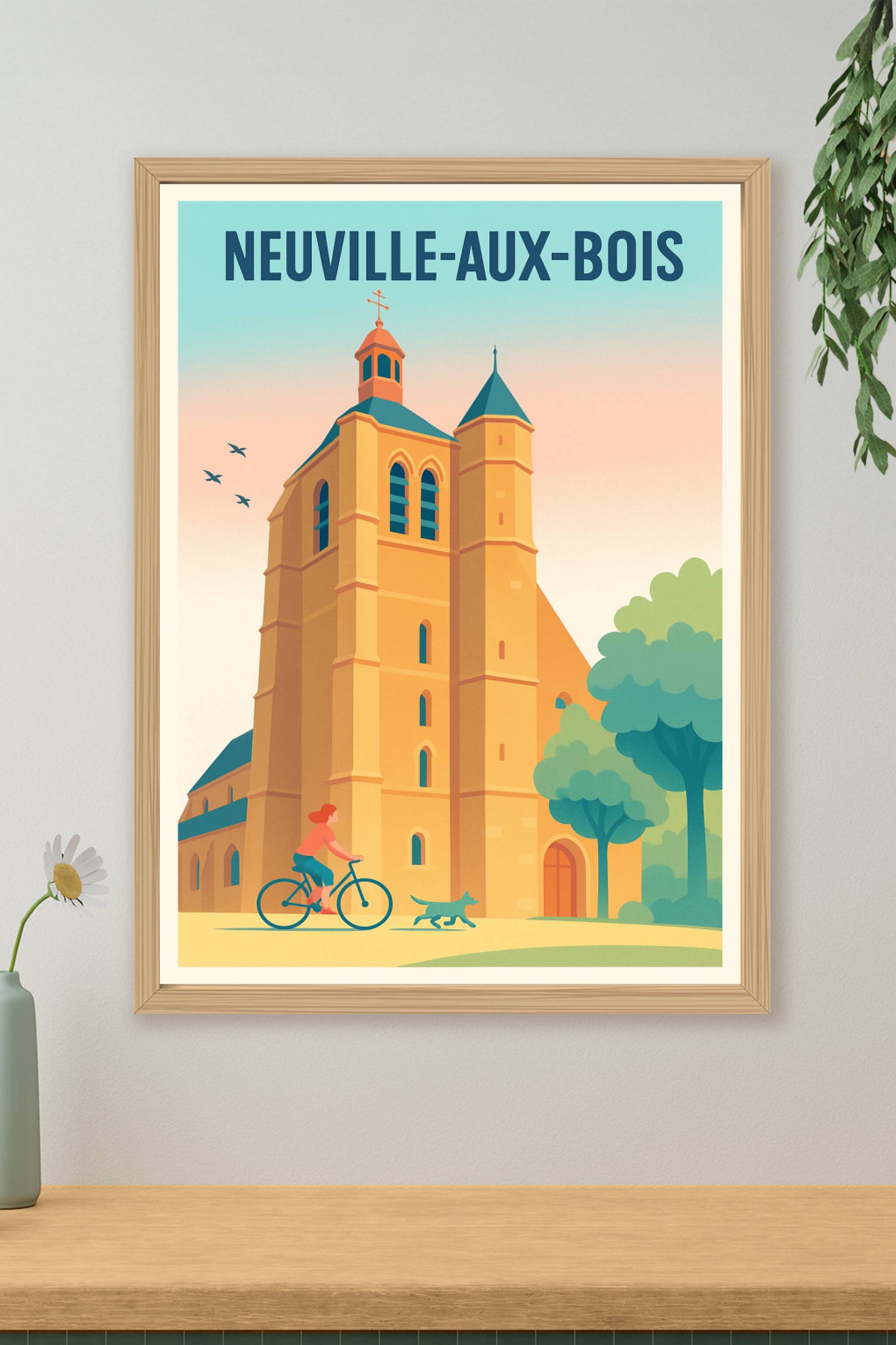 Affiche de Neuville-aux-Bois - Charme bucolique et patrimoine remarquable