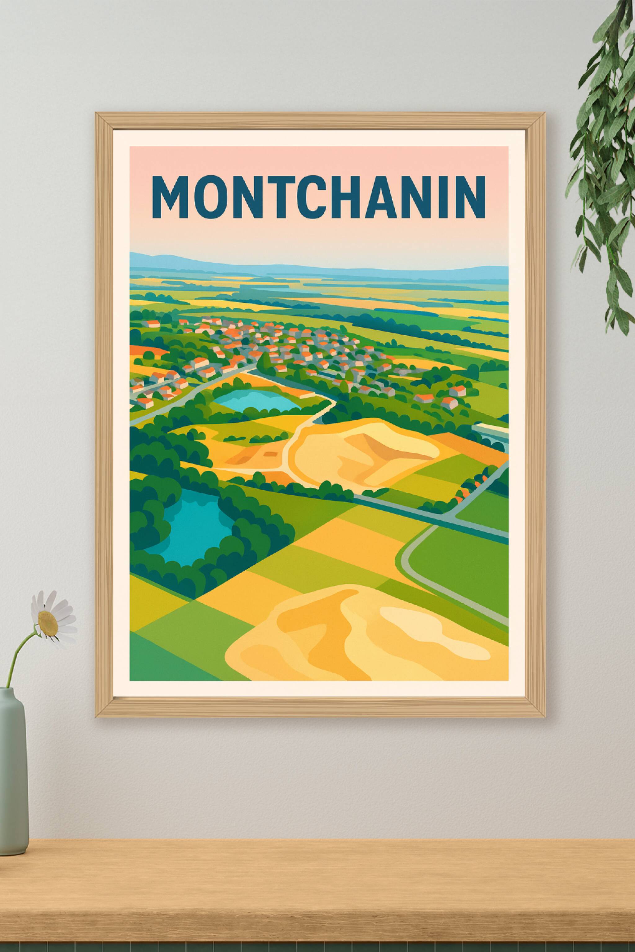 Affiche de Montchanin - Charme et Nature en Vue Aérienne