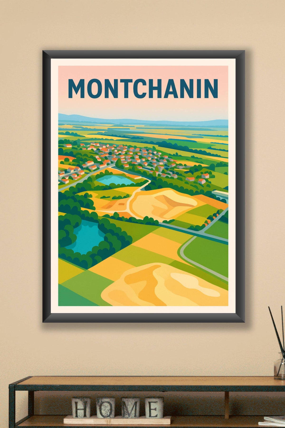 Affiche de Montchanin - Charme et Nature en Vue Aérienne