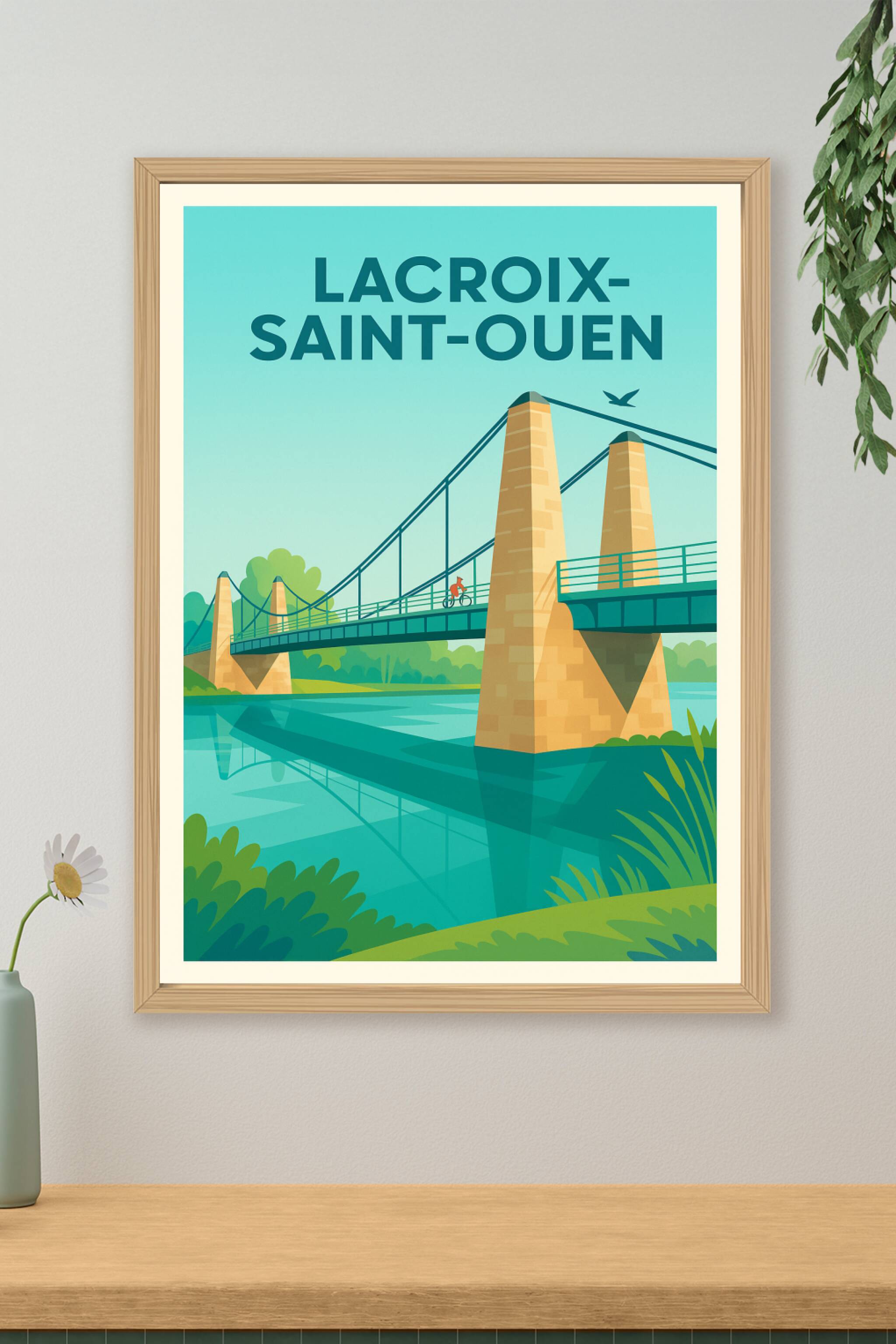Affiche de Lacroix-Saint-Ouen - Élégance et sérénité au fil de l'eau