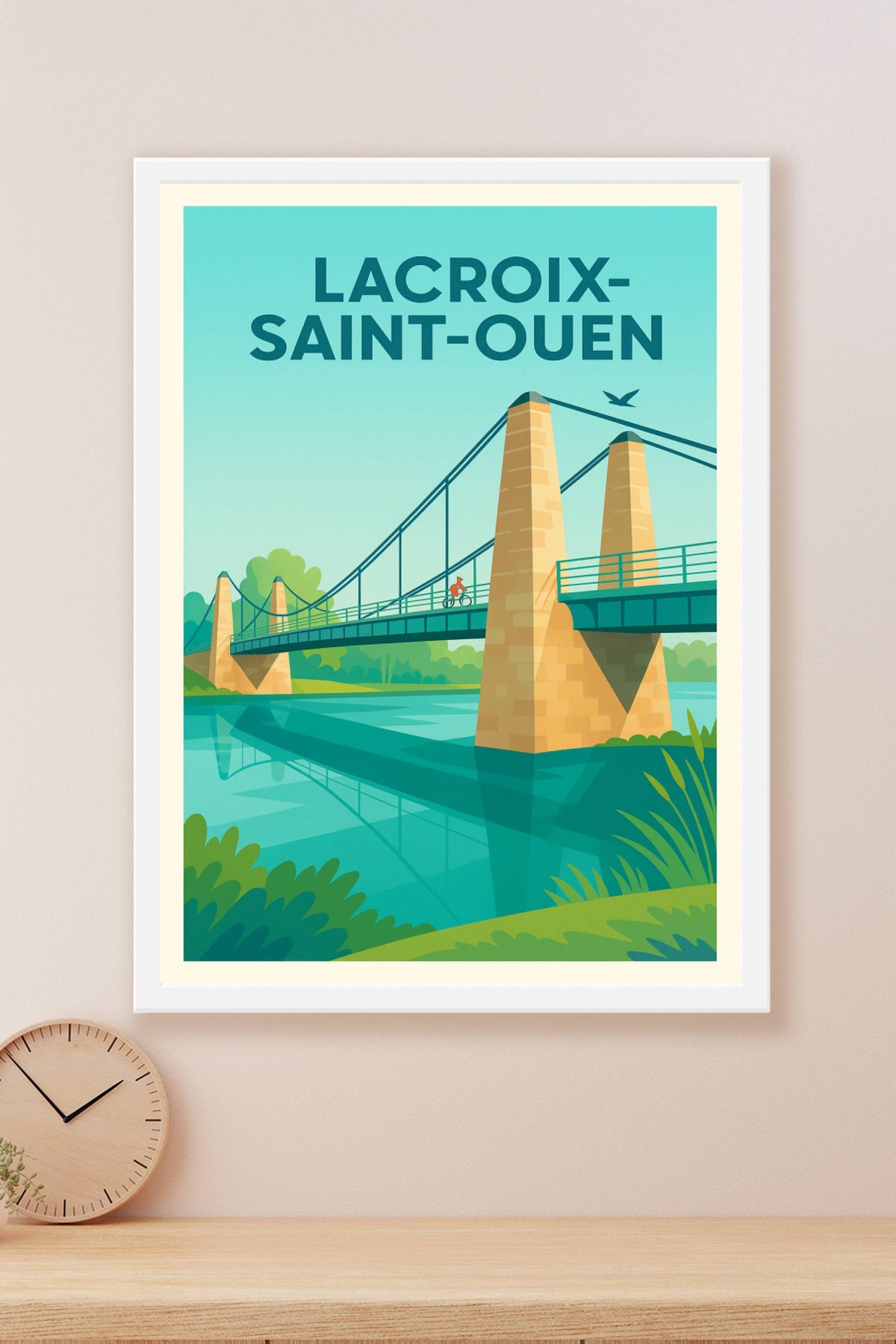 Affiche de Lacroix-Saint-Ouen - Élégance et sérénité au fil de l'eau