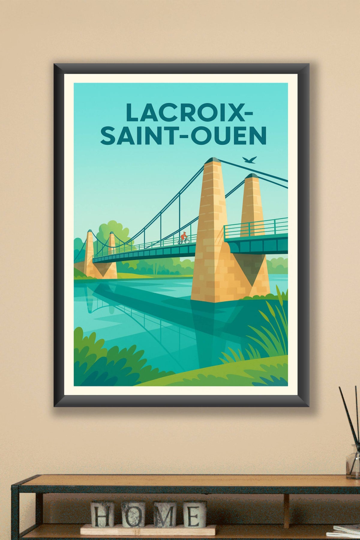 Affiche de Lacroix-Saint-Ouen - Élégance et sérénité au fil de l'eau