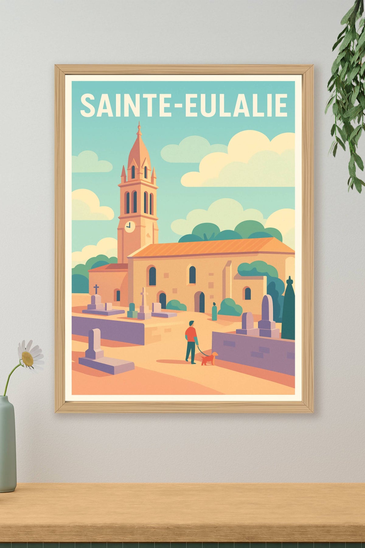Affiche de Sainte-Eulalie - Un coin de sérénité et patrimoine