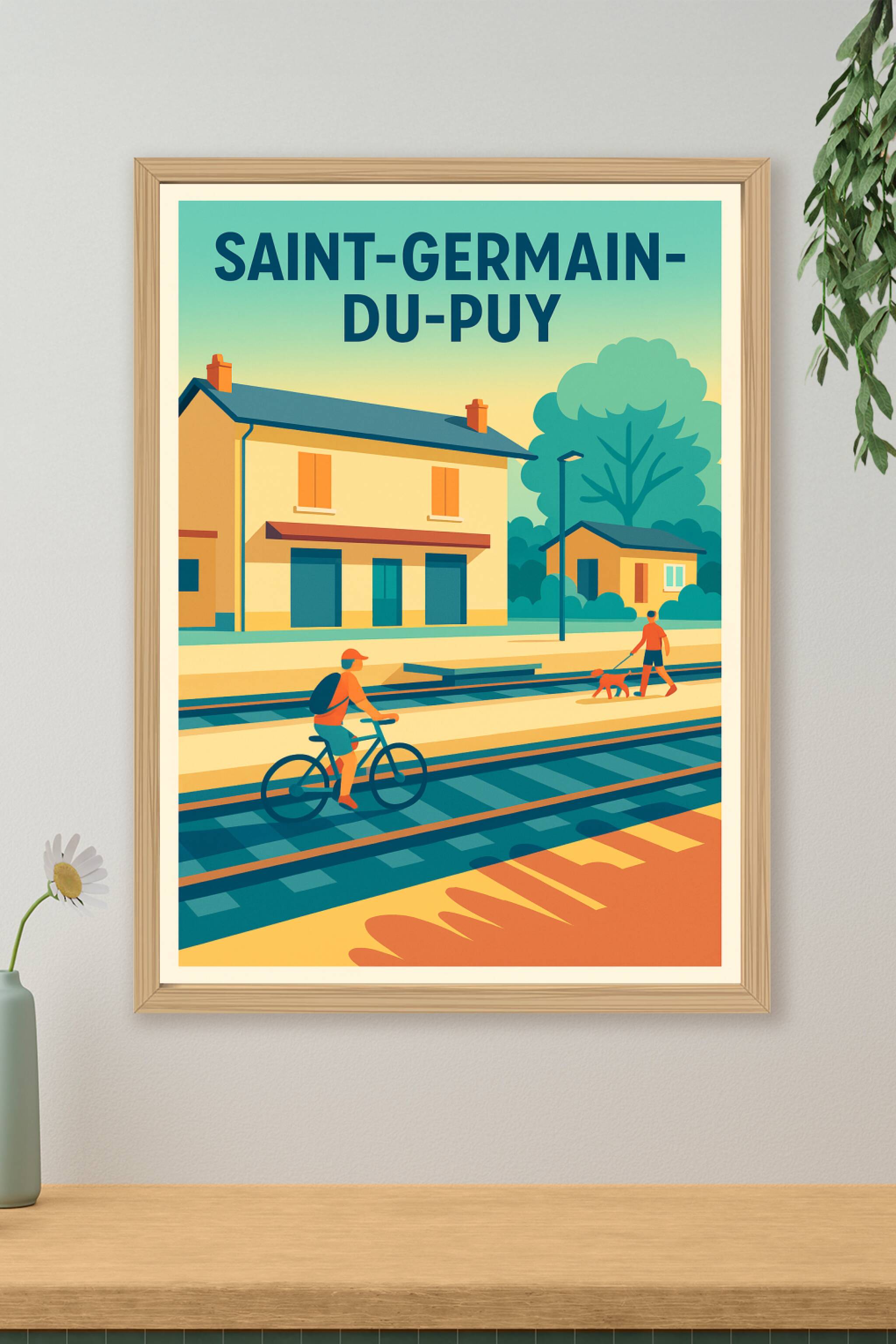 Affiche de Saint-Germain-du-Puy - Ambiance tranquille à la gare