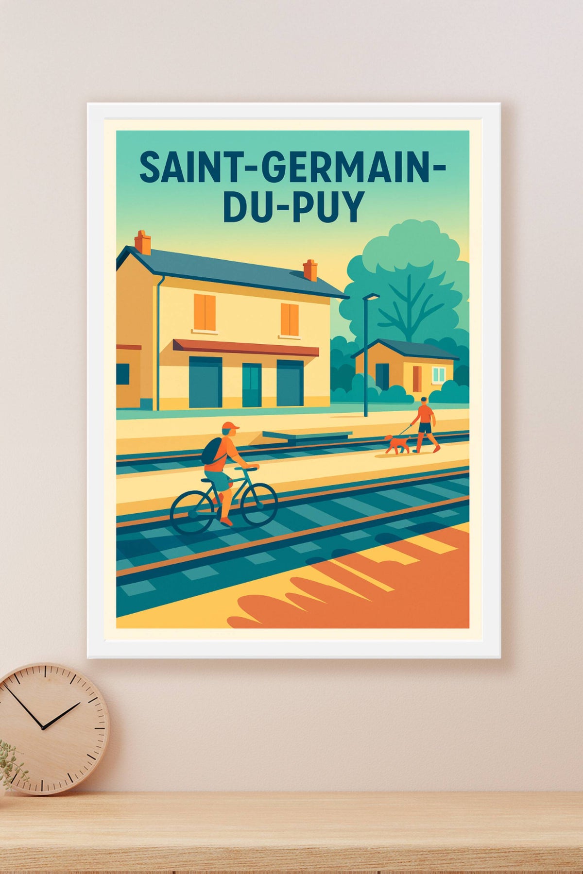 Affiche de Saint-Germain-du-Puy - Ambiance tranquille à la gare