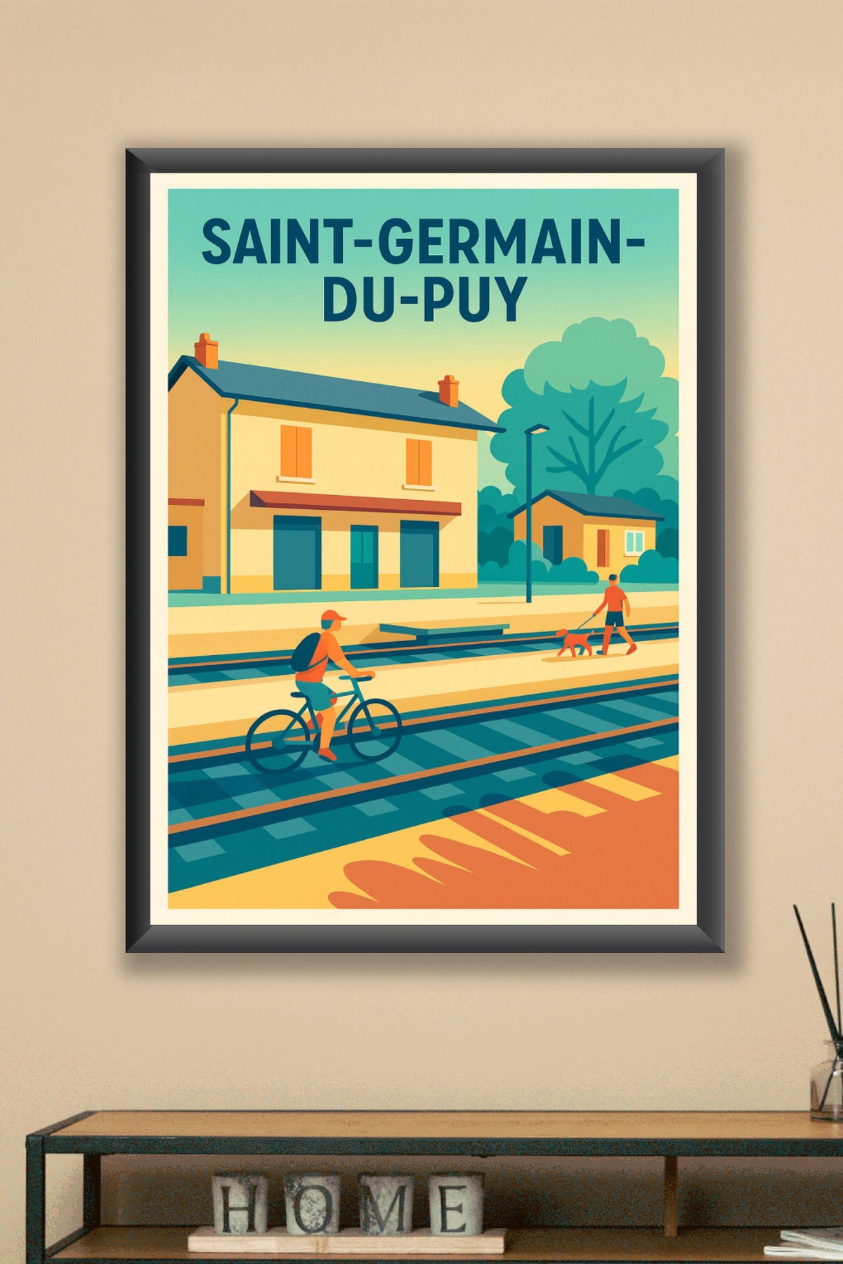Affiche de Saint-Germain-du-Puy - Ambiance tranquille à la gare