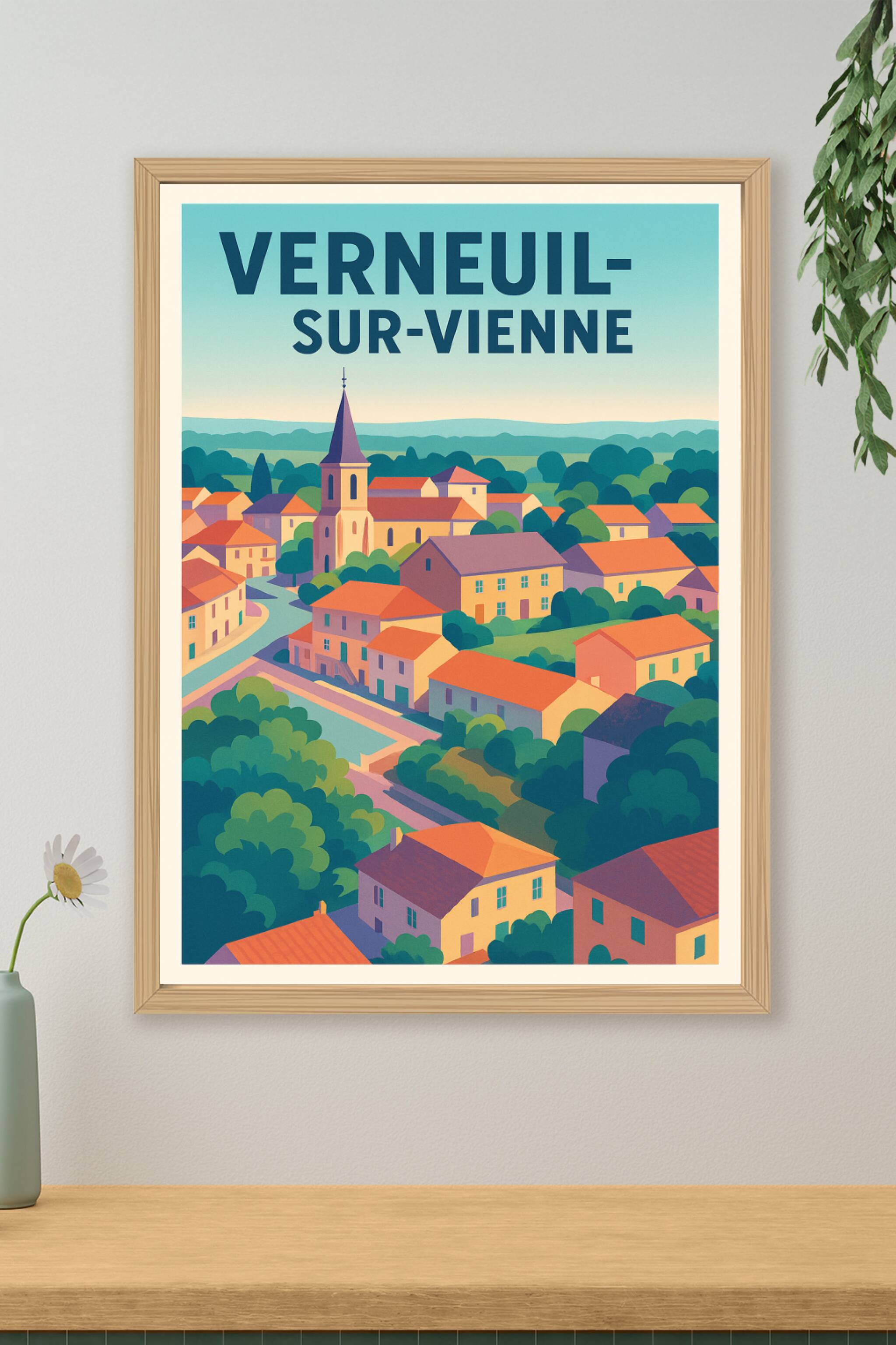 Affiche de Verneuil-sur-Vienne - Charme et douceur d'un village de charme