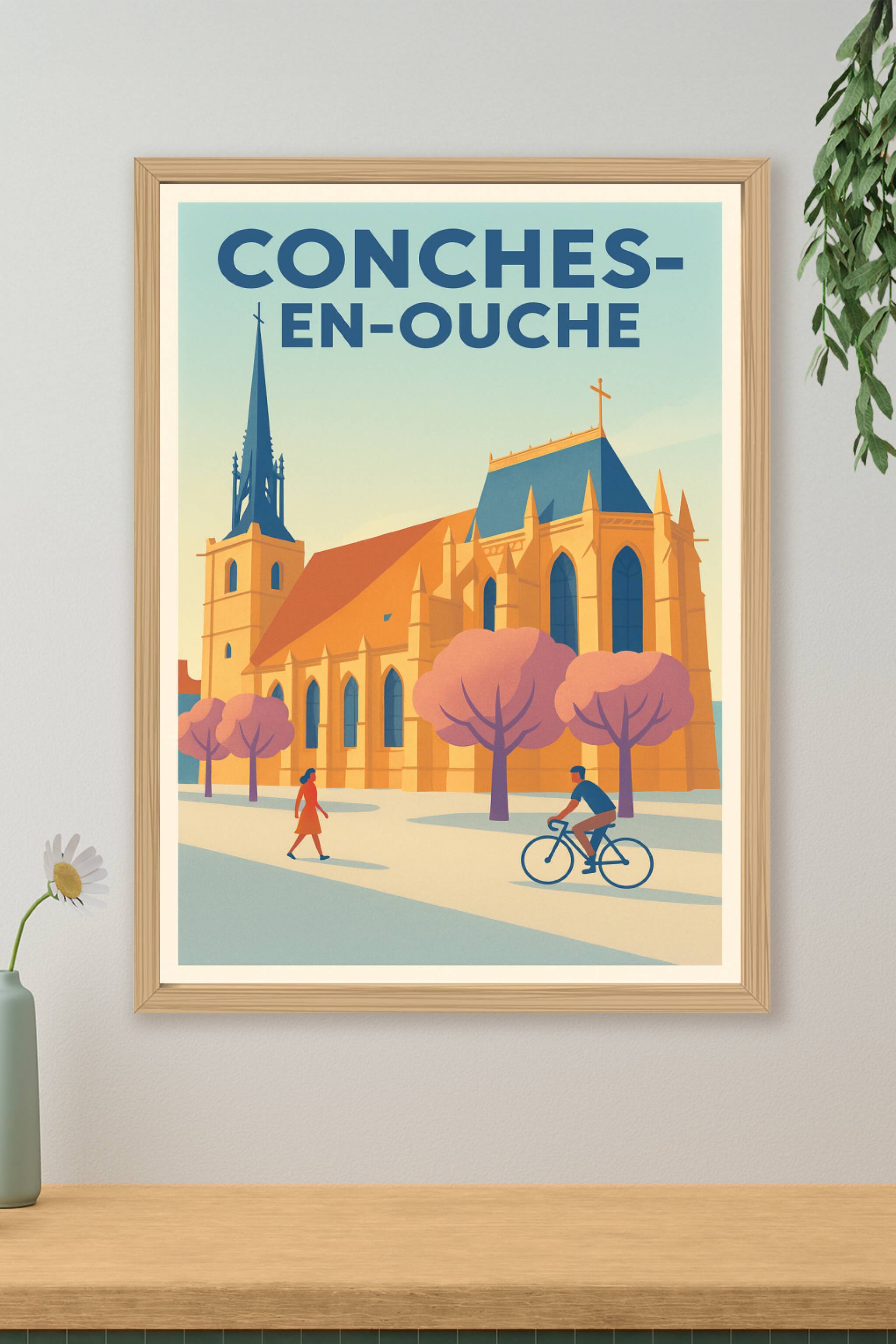 Affiche de Conches-en-Ouche - Élégance et patrimoine en lumière