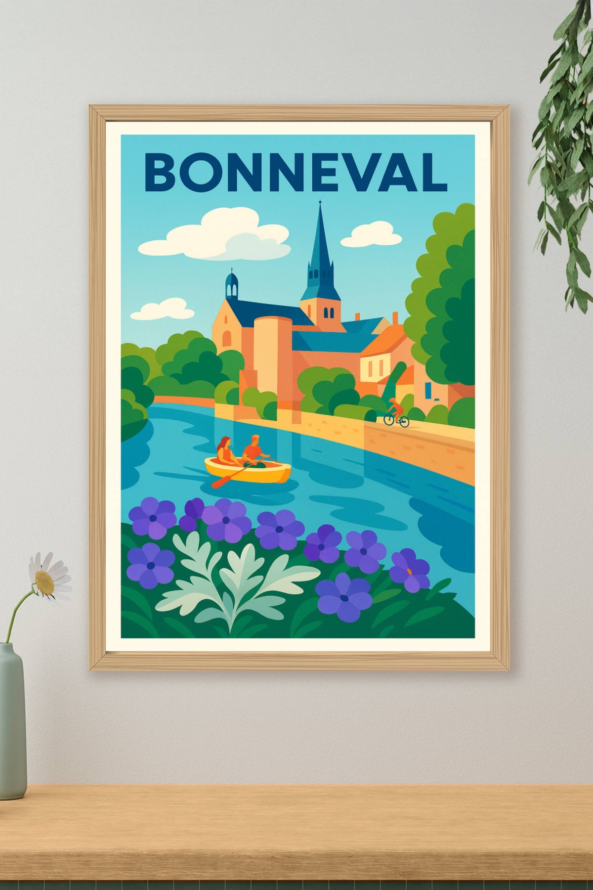 Affiche de Bonneval - Charme paisible au fil de l'eau