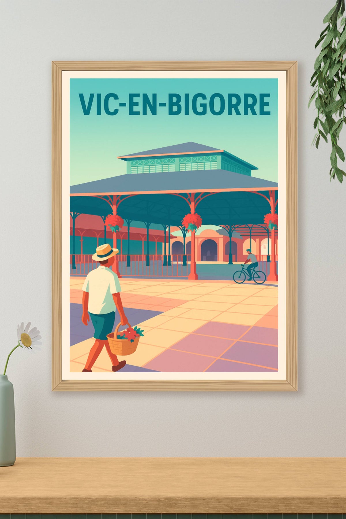 Affiche de Vic-en-Bigorre - Charme et douceur sous les halles historiques