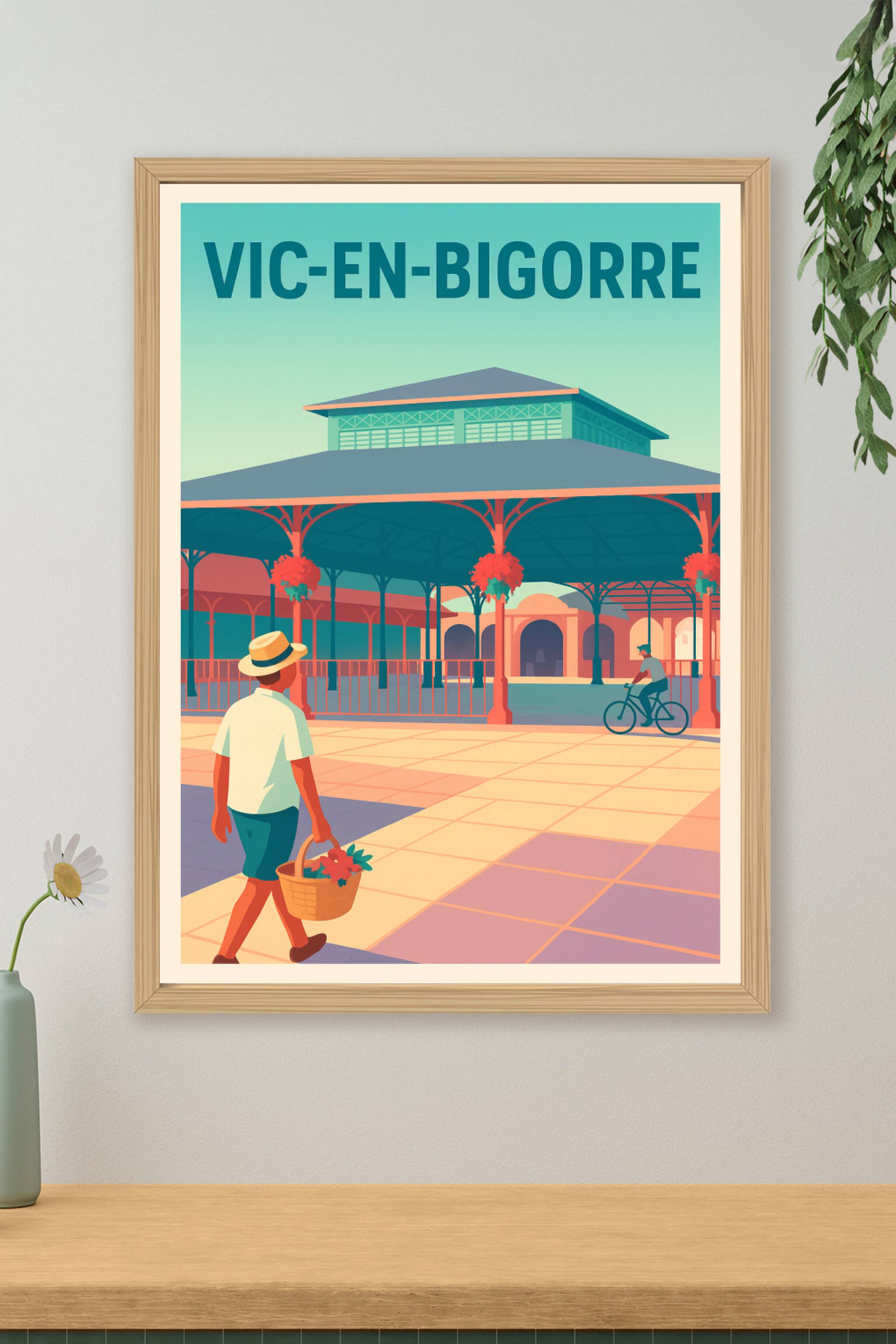 Affiche de Vic-en-Bigorre - Charme et douceur sous les halles historiques
