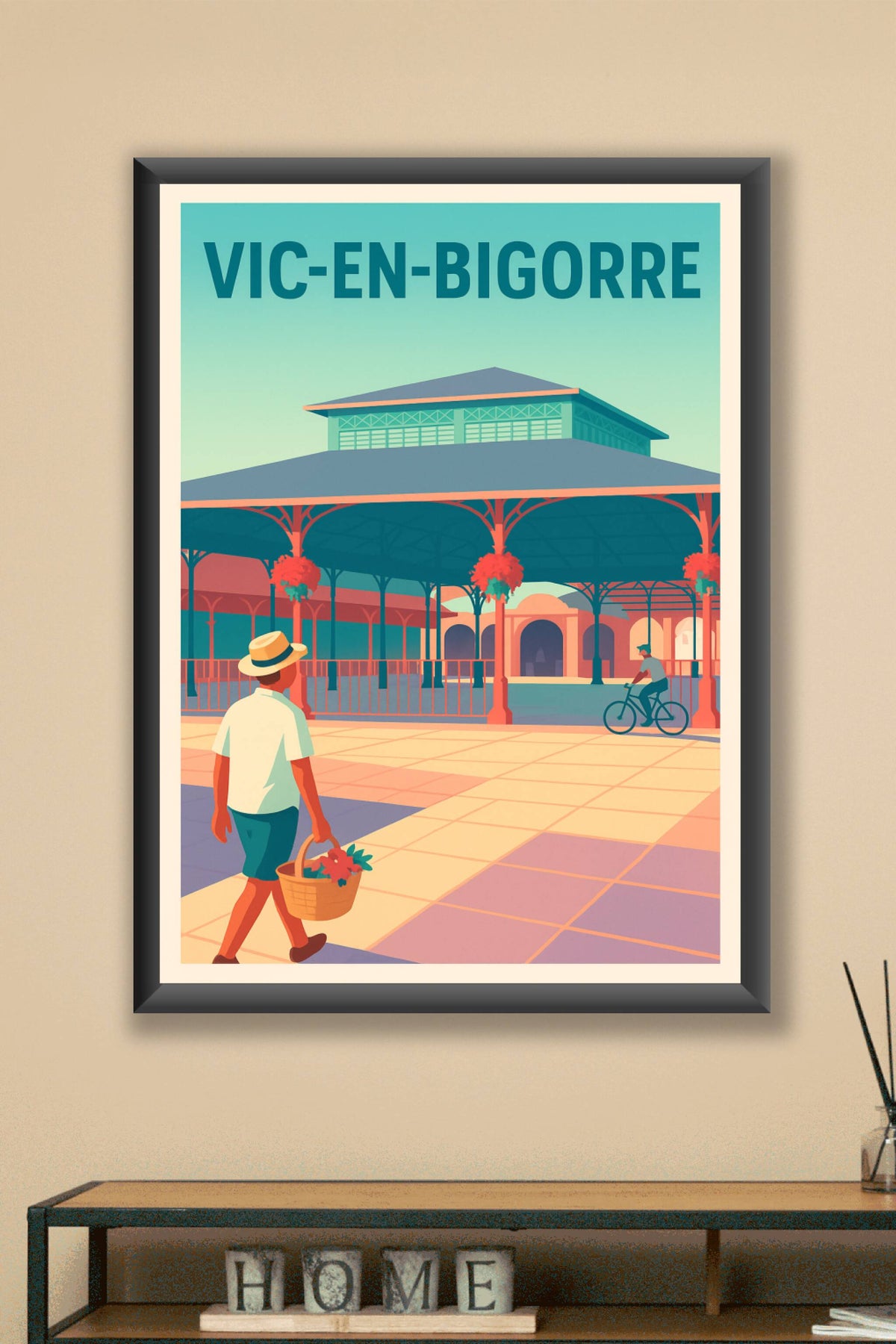 Affiche de Vic-en-Bigorre - Charme et douceur sous les halles historiques