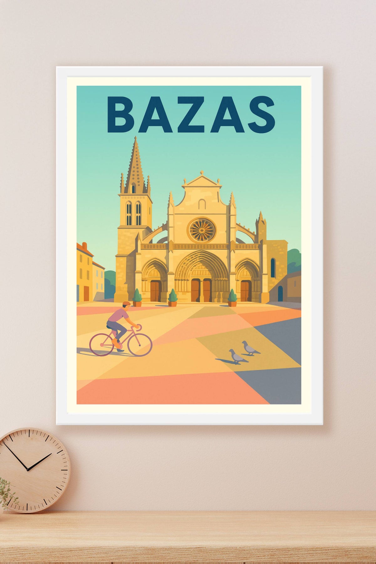 Affiche de Bazas - Charme et Histoire au Cœur de la Place Centrale