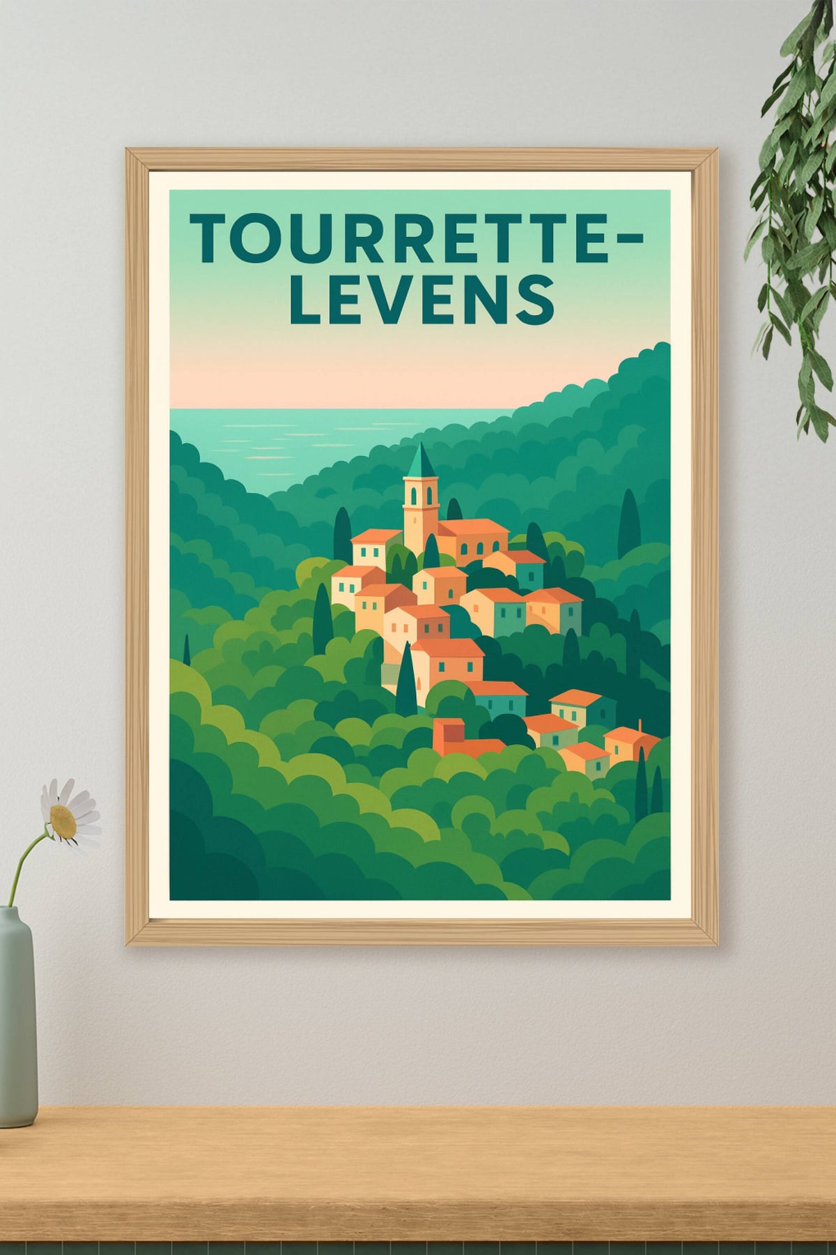 Affiche de Tourrette-Levens - Le charme pittoresque de la Riviera
