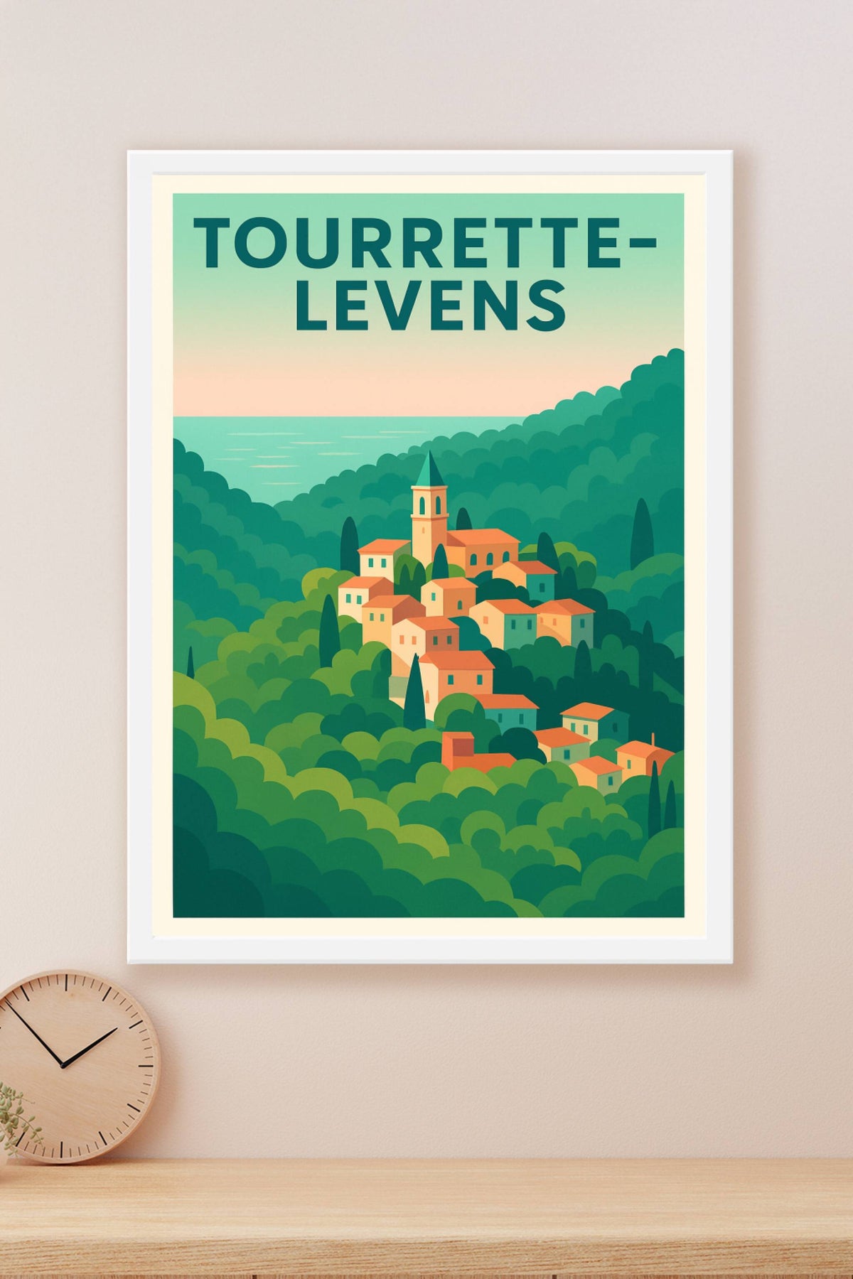 Affiche de Tourrette-Levens - Le charme pittoresque de la Riviera