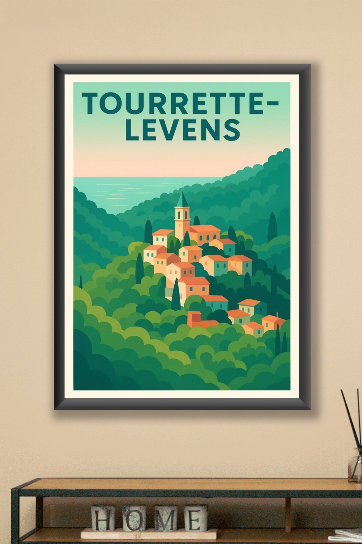 Affiche de Tourrette-Levens - Le charme pittoresque de la Riviera