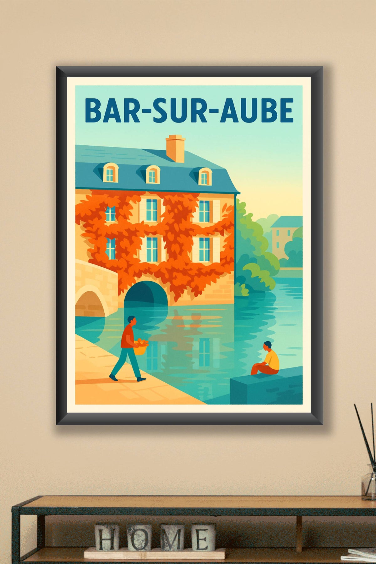 Affiche de Bar-sur-Aube - Charme bucolique au fil de l'eau