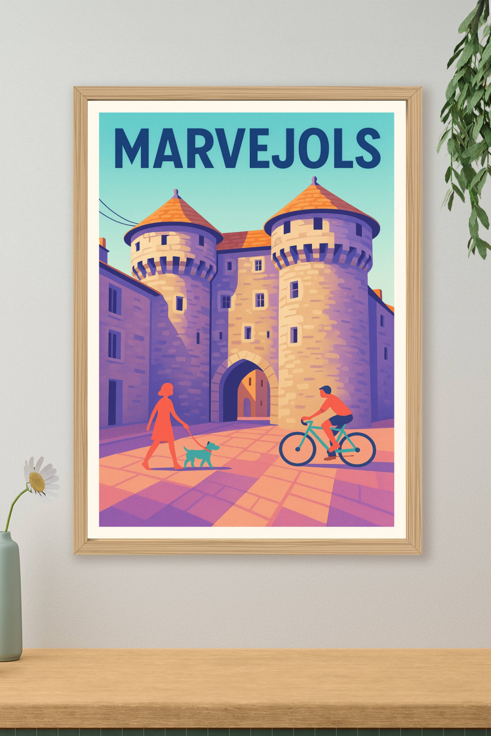 Affiche de Marvejols - L'élégance médiévale au cœur de la Lozère