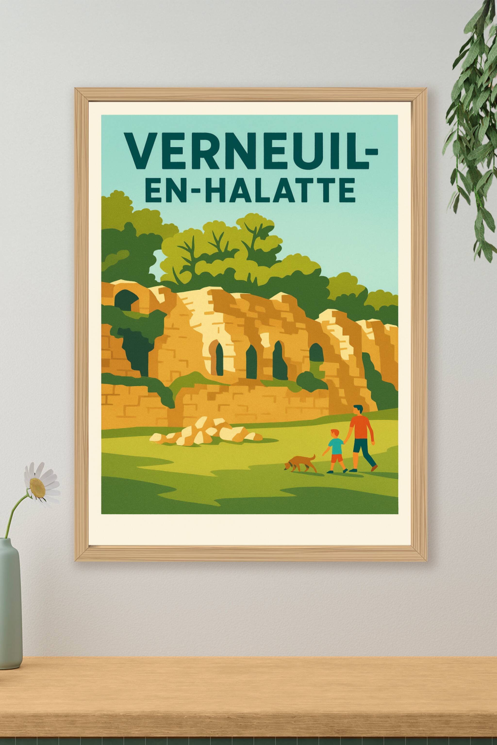 Affiche de Verneuil-en-Halatte - Nature et patrimoine à découvrir